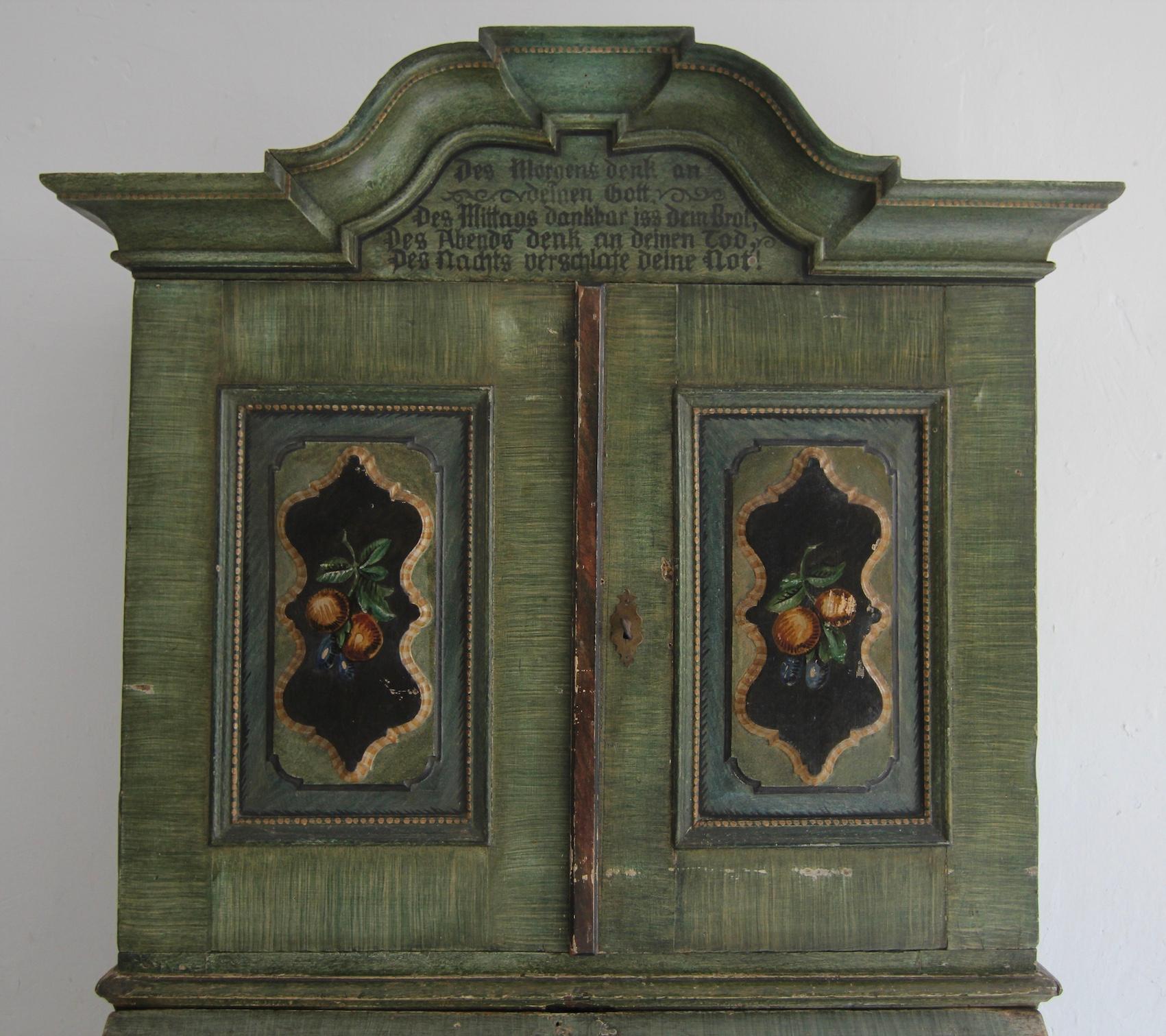 18th Century Original Painted Baroque Secretary For Sale 4