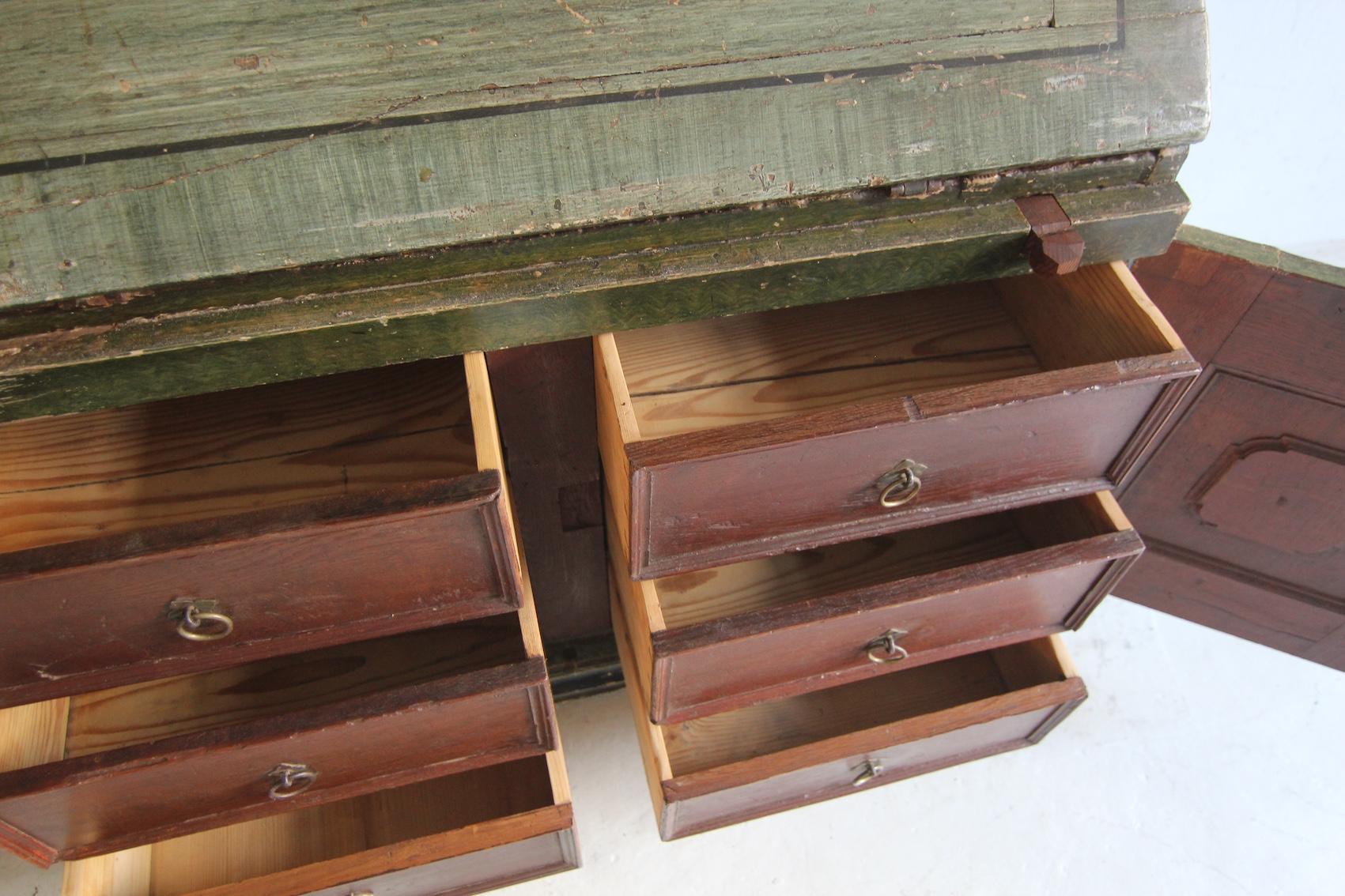 18th Century Original Painted Baroque Secretary For Sale 13