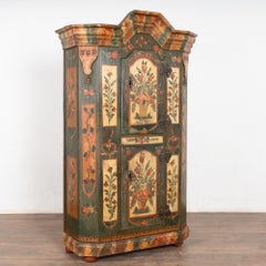 18th Century Original Painted Cabinet Cupboard dated 1726