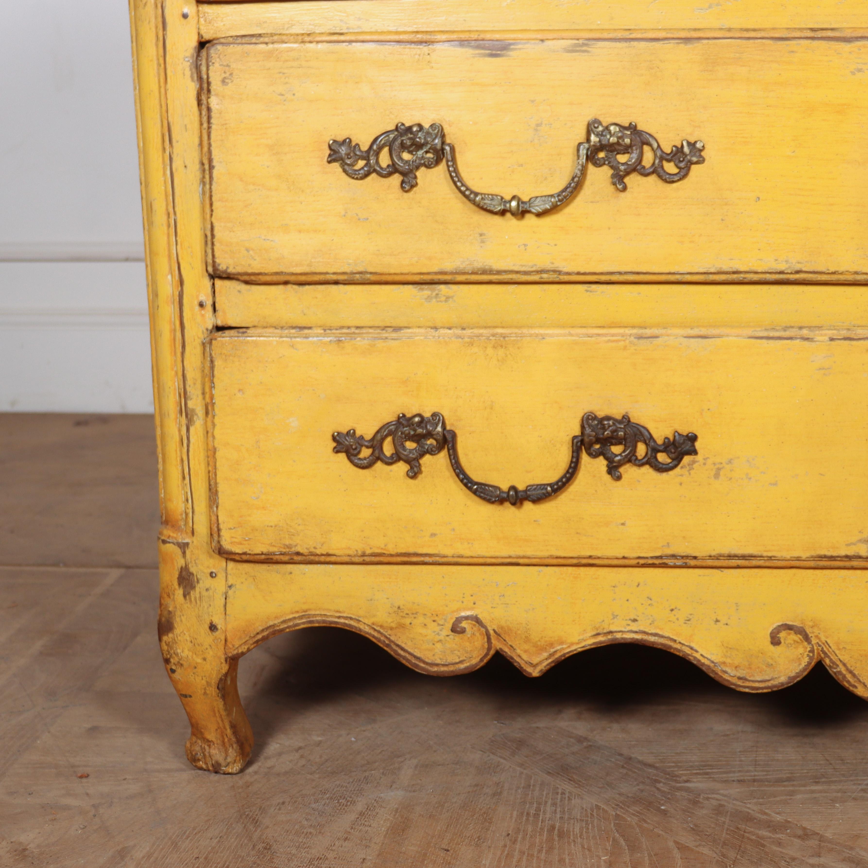 Oak 18th Century Original Painted Commode For Sale