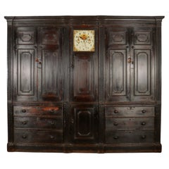 18th Century Original Painted Housekeepers Cupboard