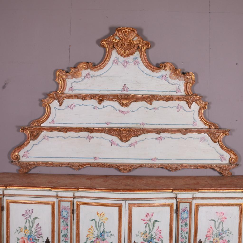 18th Century Original Painted Serpentine Front Italian Credenza / Sideboard 5