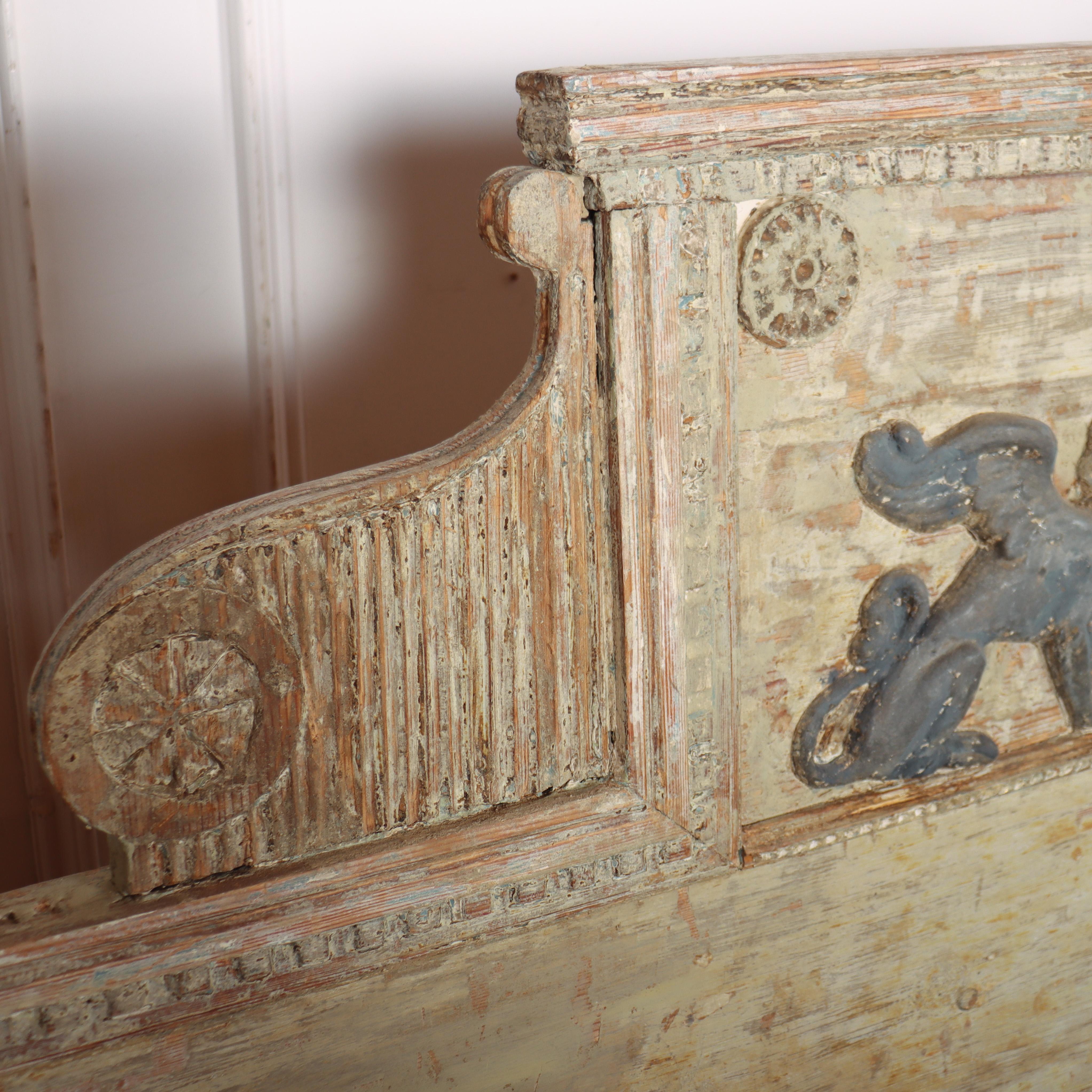 Pin Banc suédois peint original du 18e siècle en vente