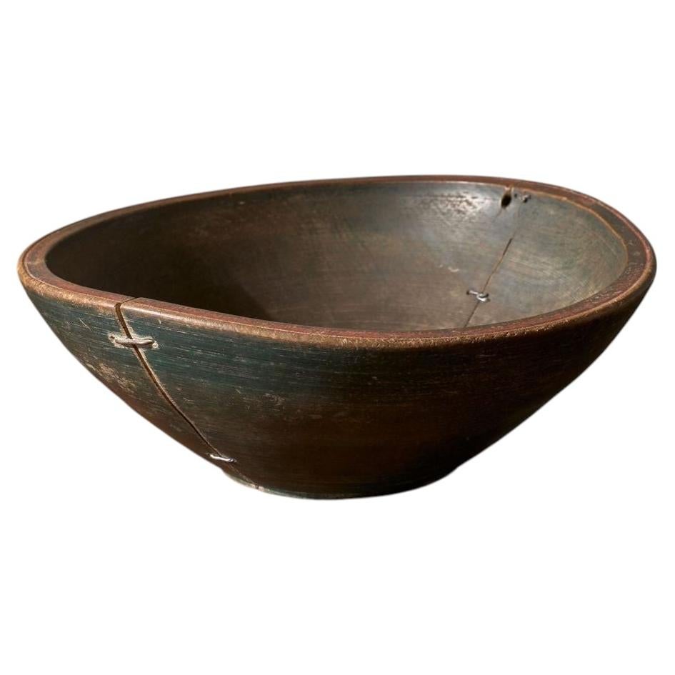 18th Century original painted Swedish bowl - No1