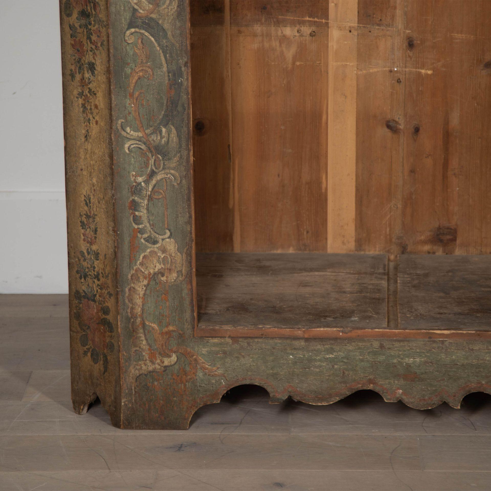 18th Century Original Painted Tyrolean Cupboard For Sale 7