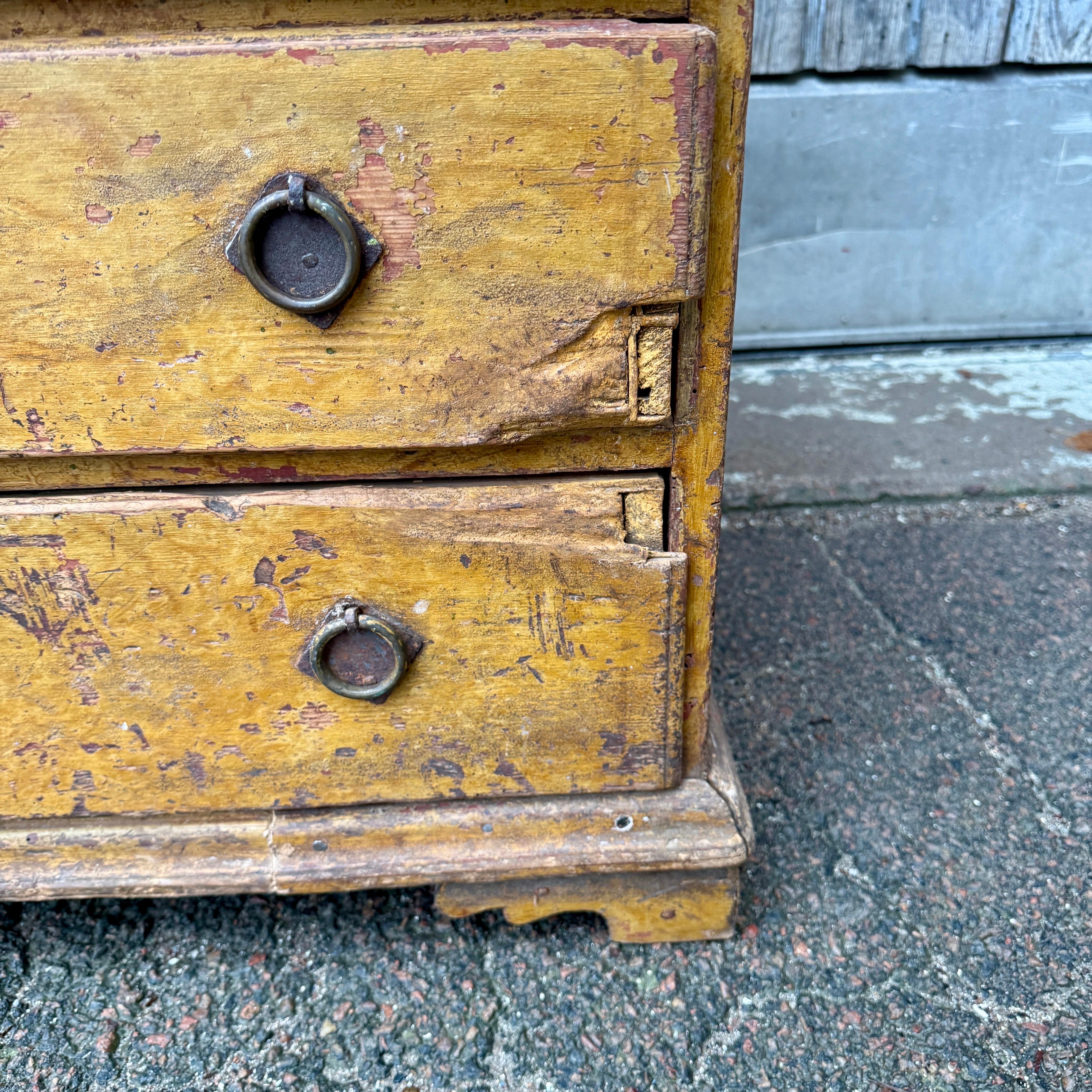 18. Jahrhundert Original bemalter Schreibtisch Sekretär, Schweden im Angebot 6