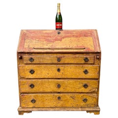 18th Century Original Painted Writing Desk Secretary, Sweden