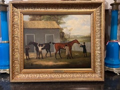 18th Century Original Painting by John Nost Sartorius "Caring for the Horses "