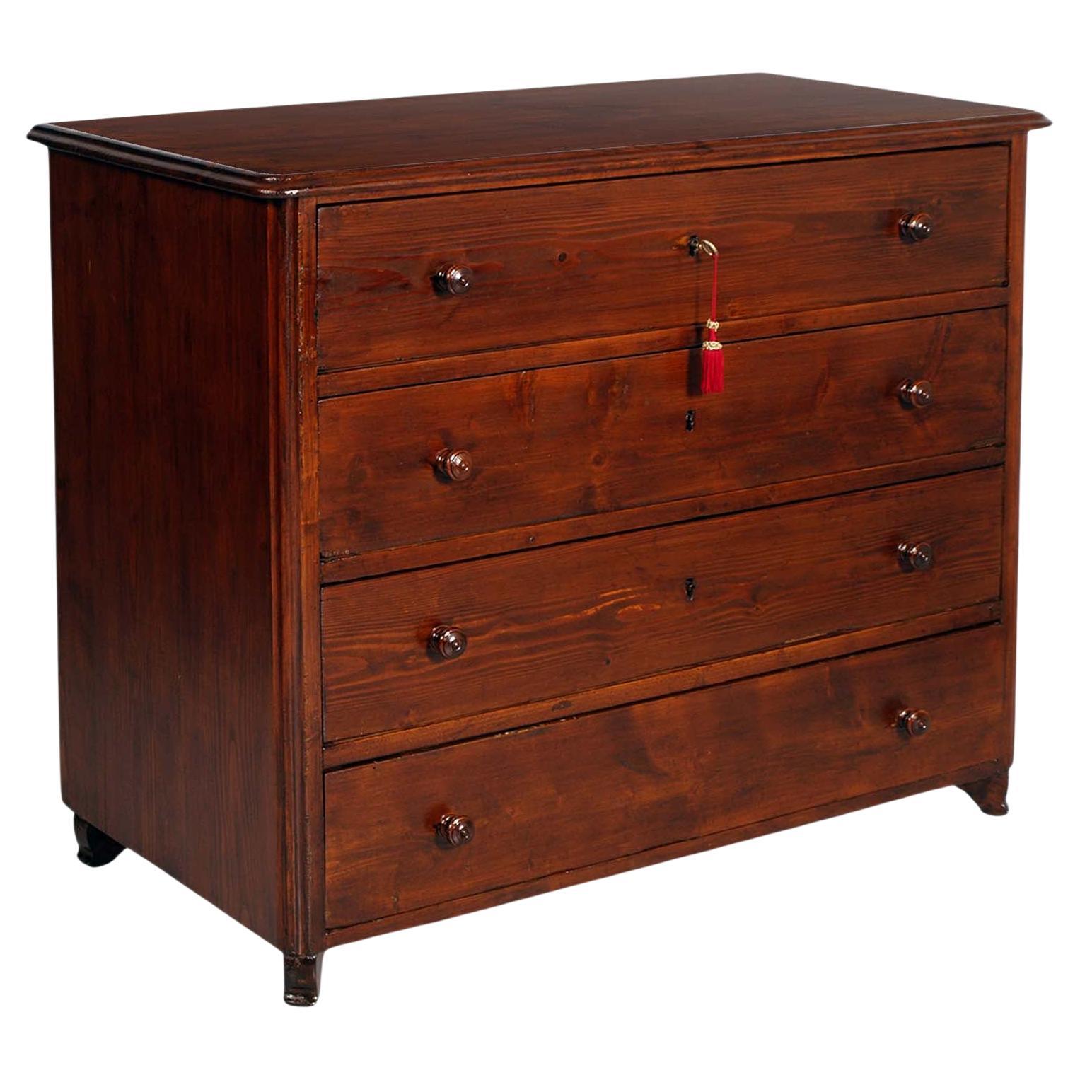 18th Century Original Venetian Country Dresser in Larch, Restored Wax Polished