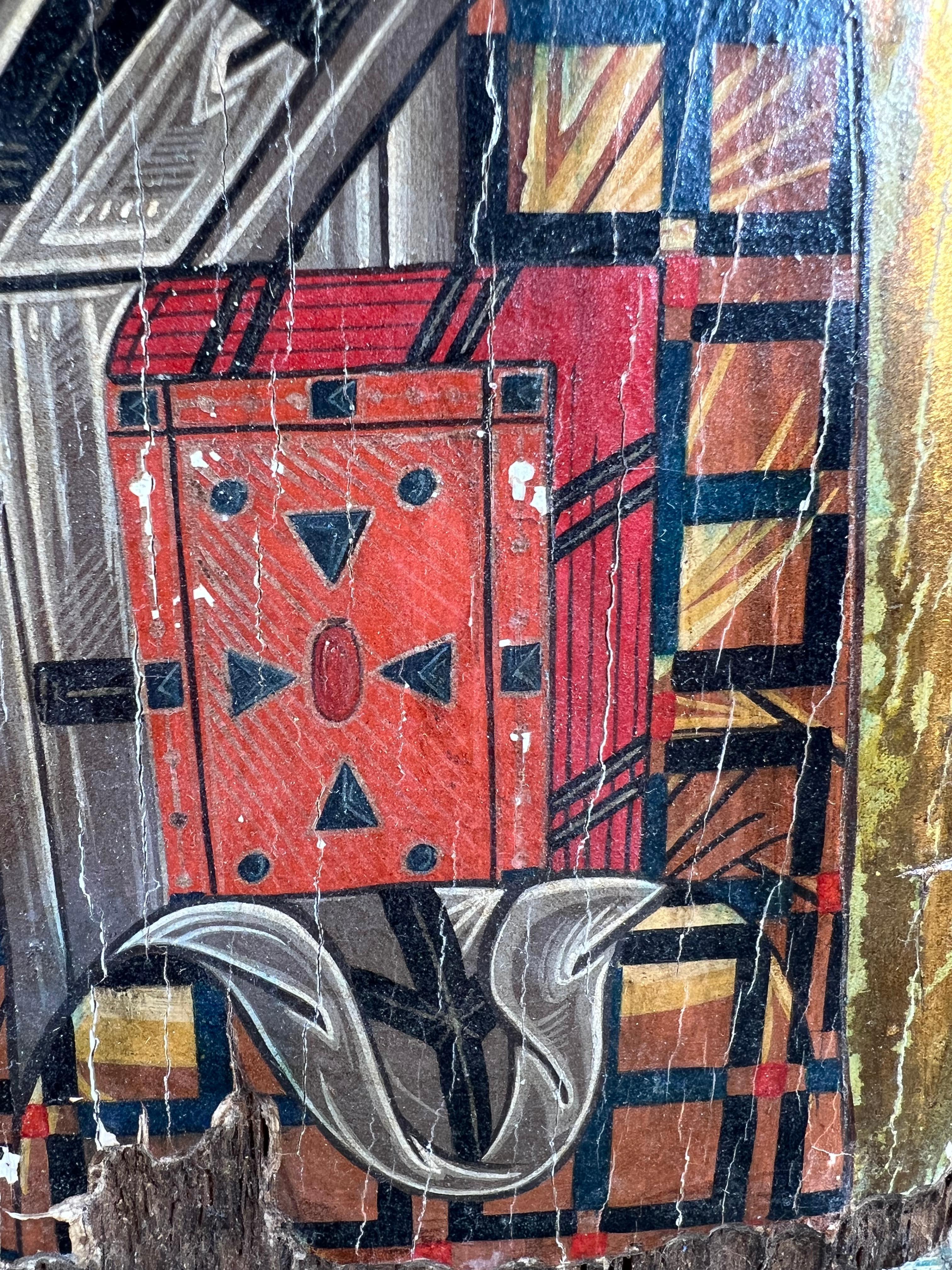 18th-Century Orthodox Icon of Saint Athanasius of Alexandria – Hand-Painted For Sale 2