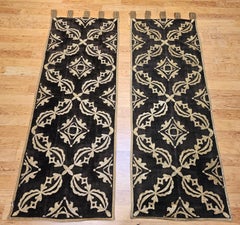 18th Century Ottoman Gilt Threads Brocade Embroidery Textile Panels (A Pair)