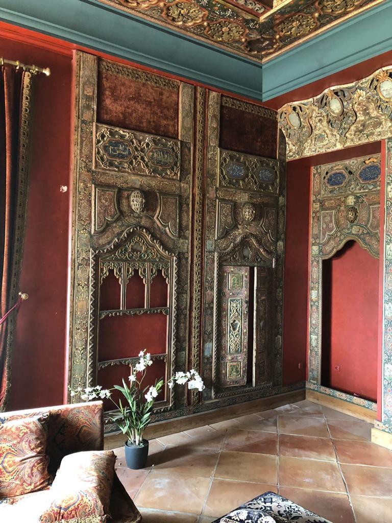 18th Century Ottoman Period Syrian Ajami Art Painted Wood Panelled Room In Good Condition In Marbella, ES