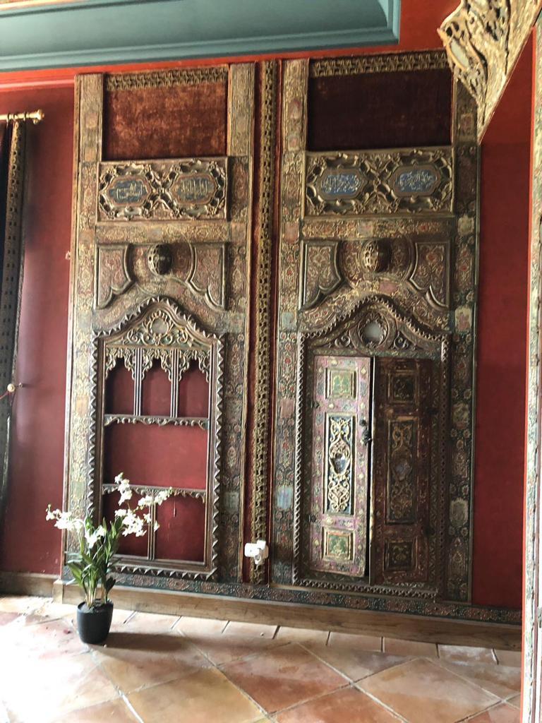 18th Century Ottoman Period Syrian Ajami Art Painted Wood Panelled Room 1