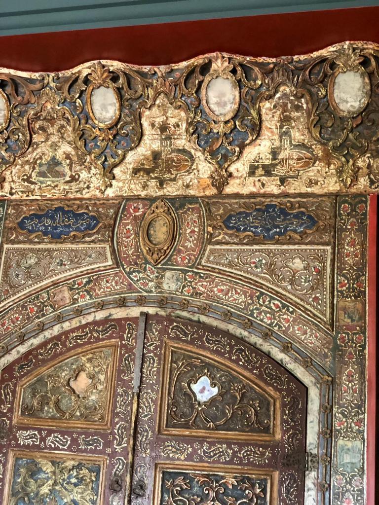 18th Century Ottoman Period Syrian Ajami Art Painted Wood Panelled Room 4