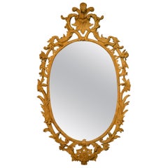 18th Century Oval Carved Mirror