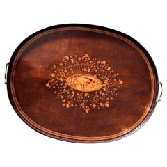 18th Century Oval Inlaid tray