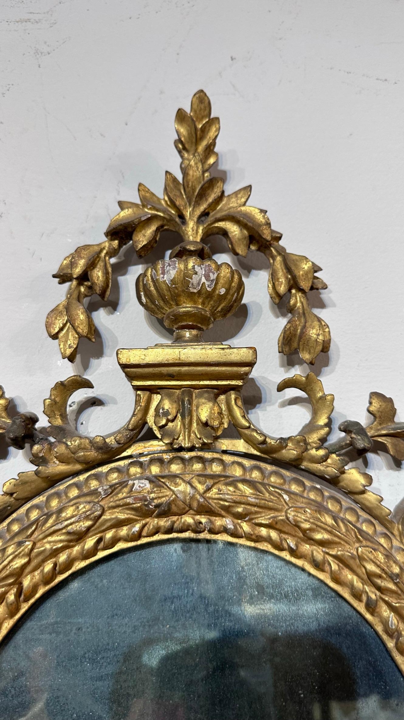 ovaler Spiegel aus dem 18  im Zustand „Gut“ im Angebot in Firenze, FI