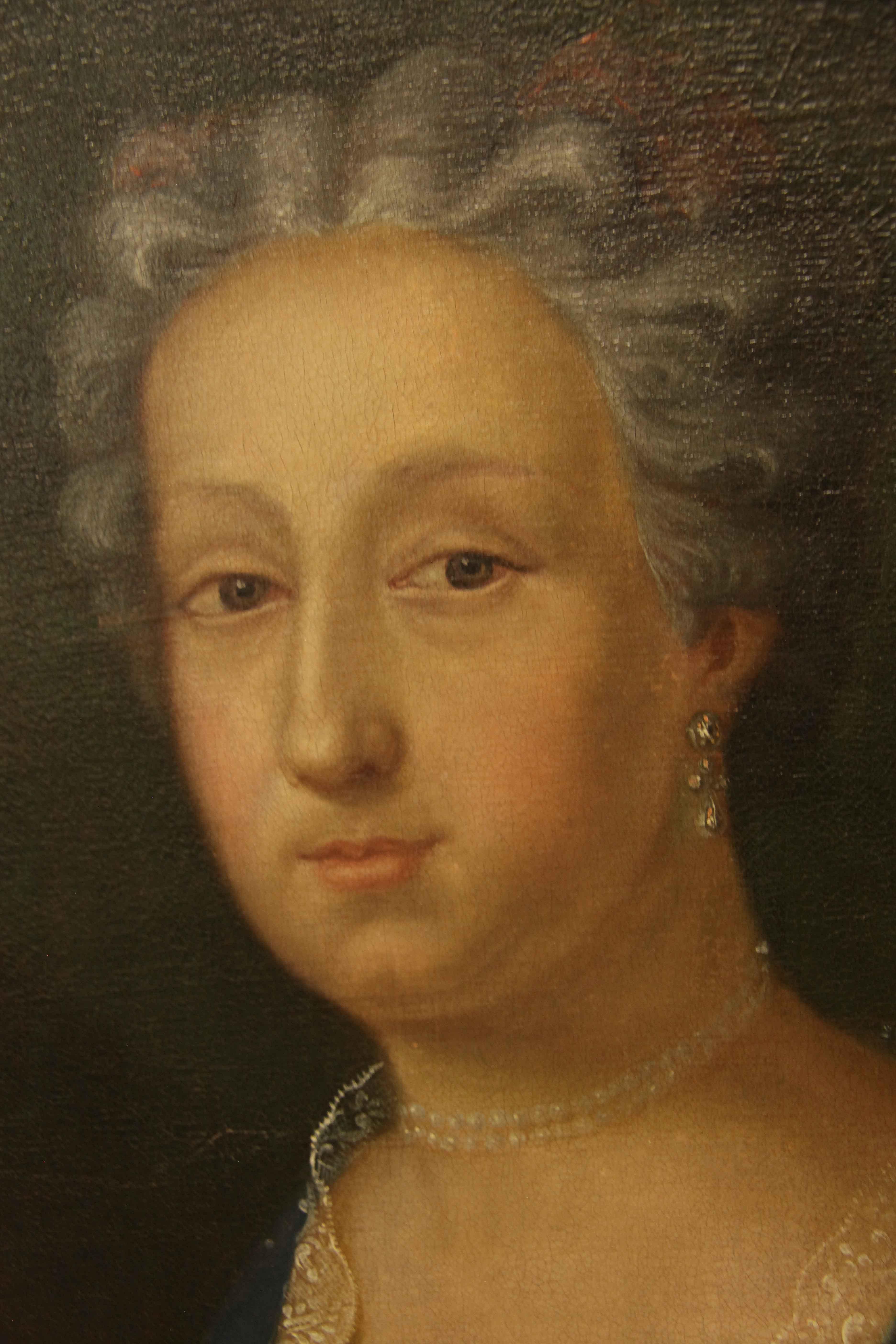 18th Century Oval Oil Portrait  For Sale 6
