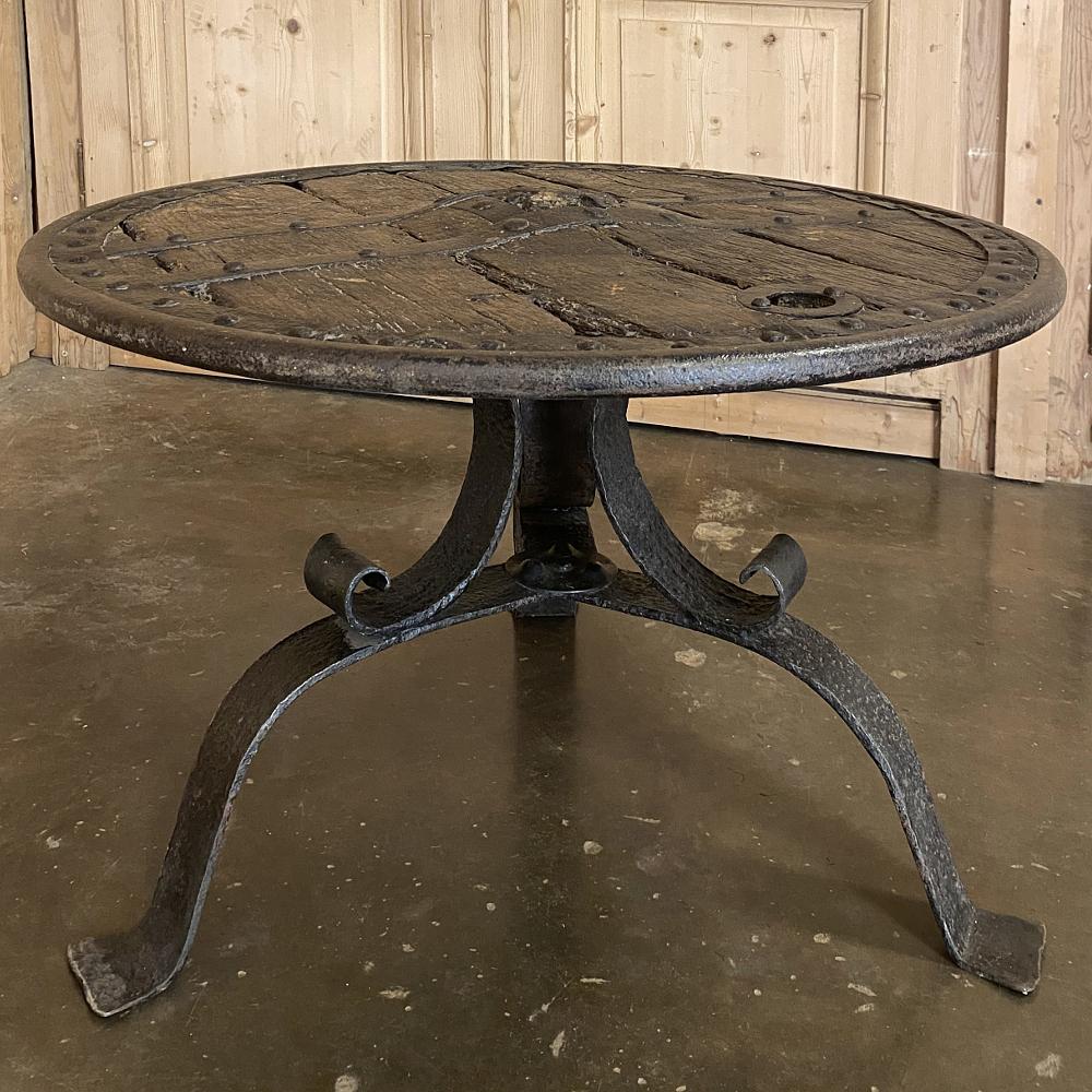 18th Century Ox Cart Wheel Coffee Table at 1stDibs cart wheel table