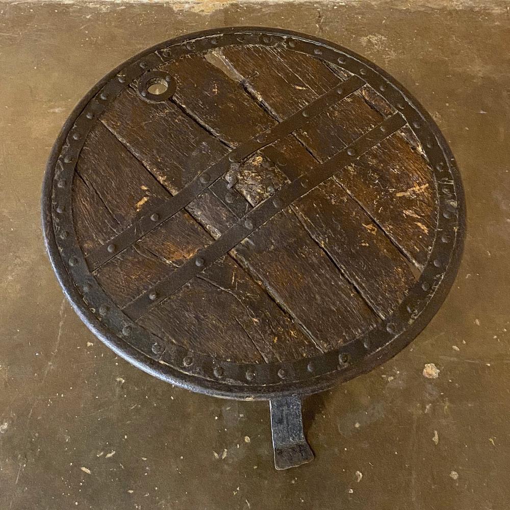Rustic 18th Century Ox Cart Wheel Coffee Table