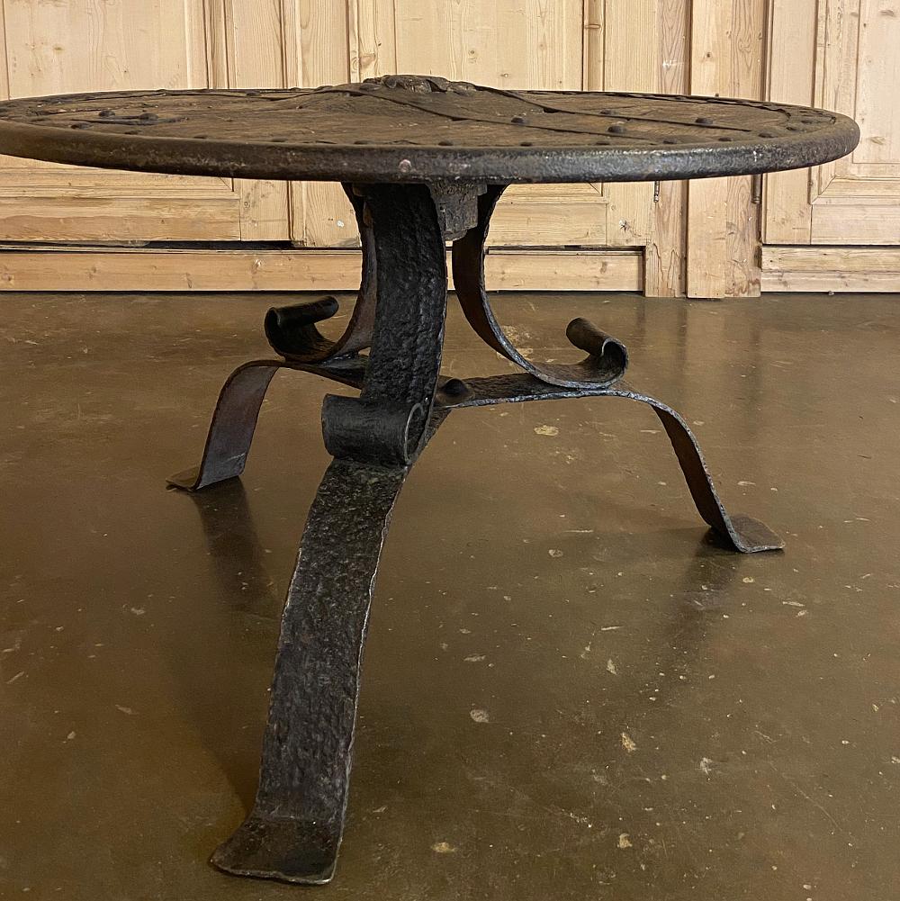 French 18th Century Ox Cart Wheel Coffee Table