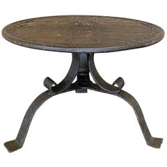 Antique 18th Century Ox Cart Wheel Coffee Table