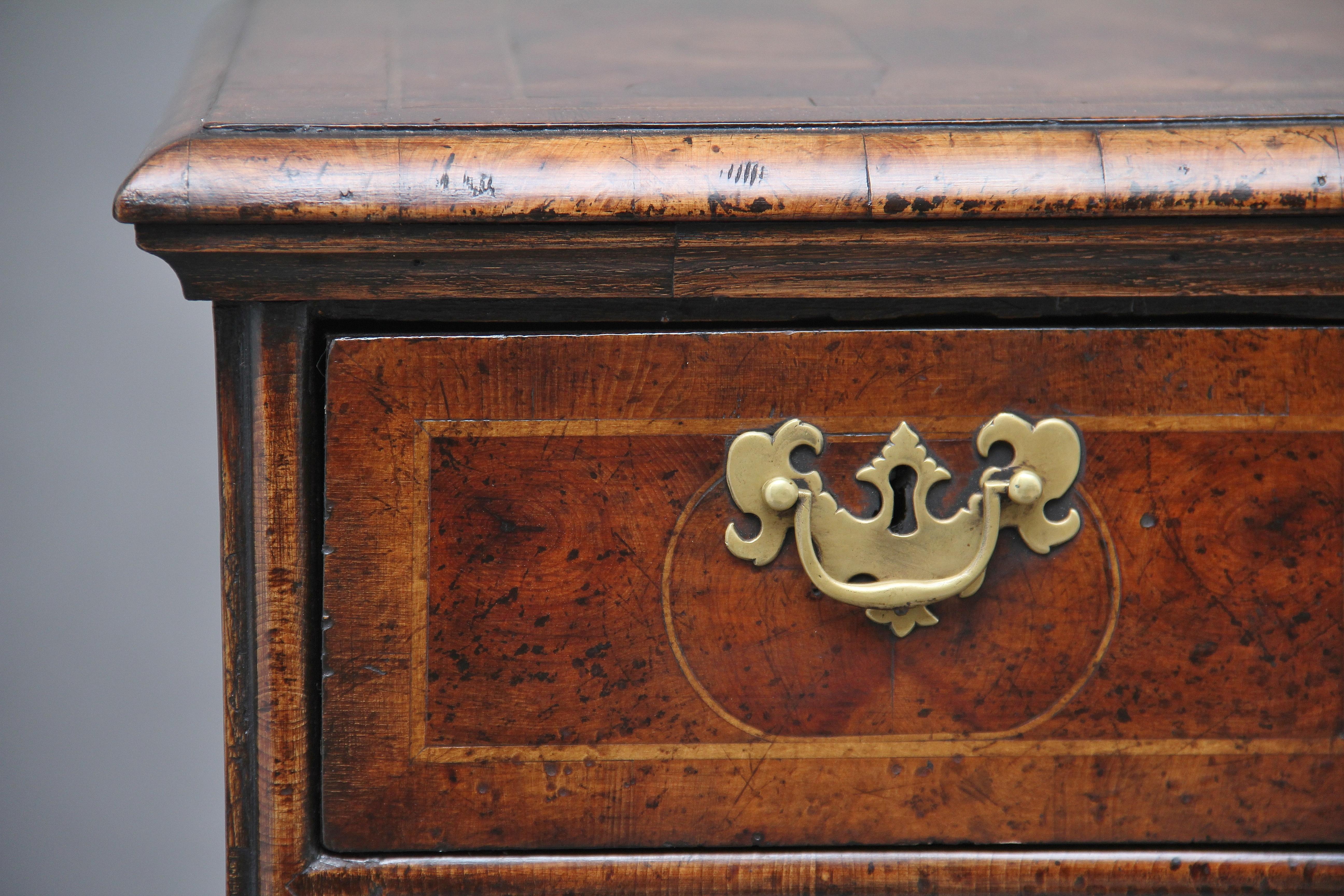 18th Century Oyster Wood Chest 1
