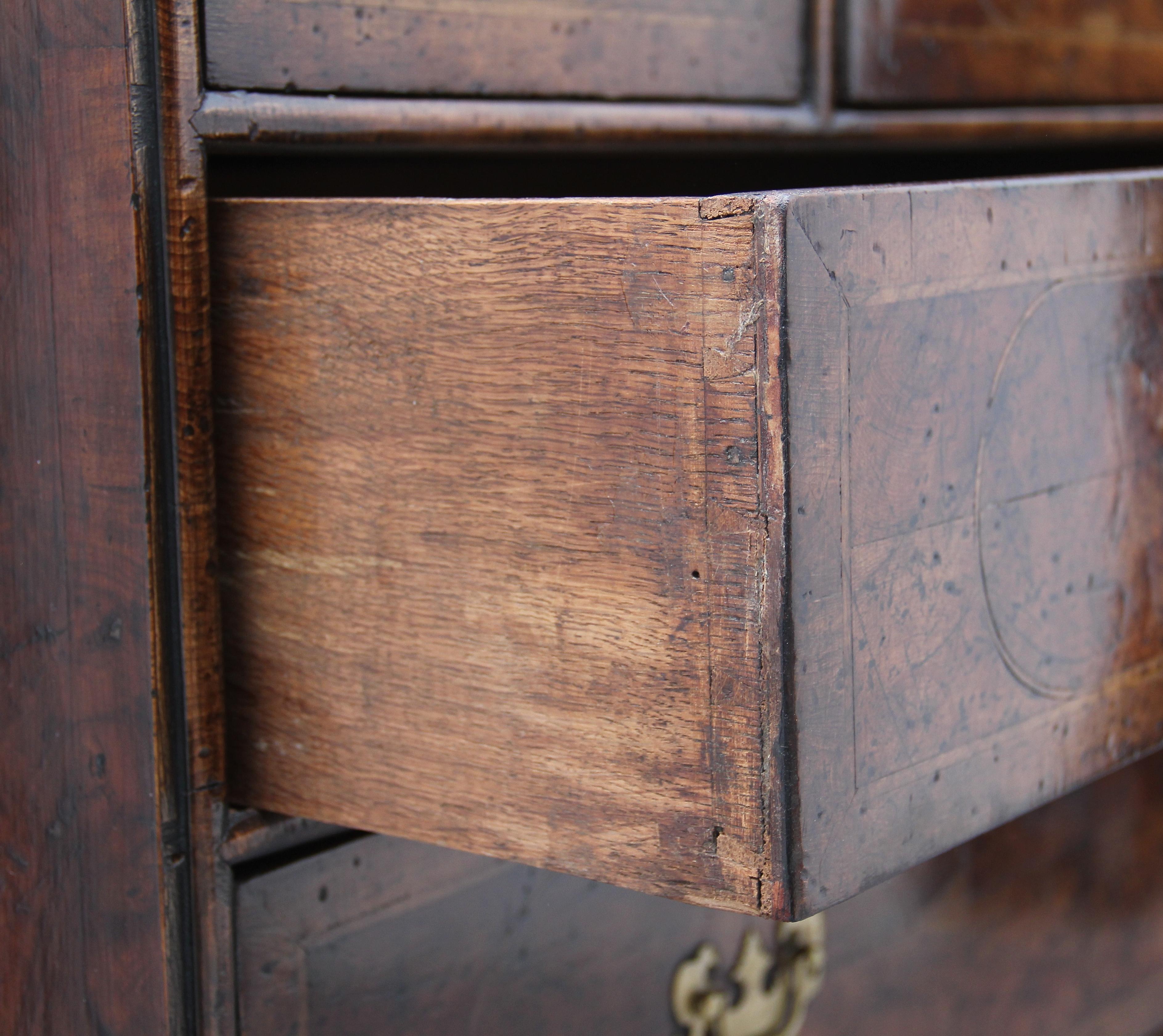 18th Century Oyster Wood Chest 2