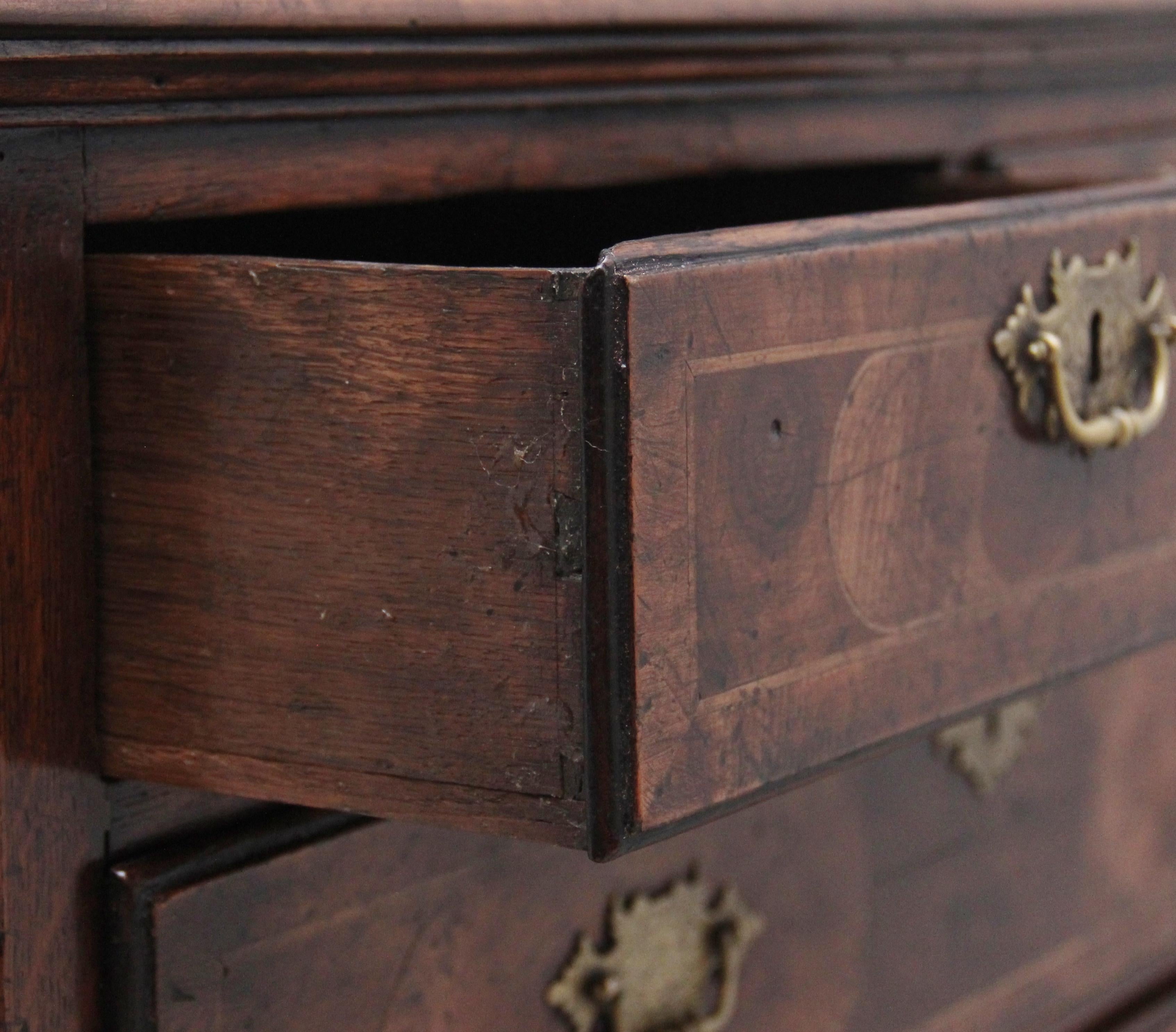 Late 18th Century 18th Century oyster wood chest of drawers For Sale