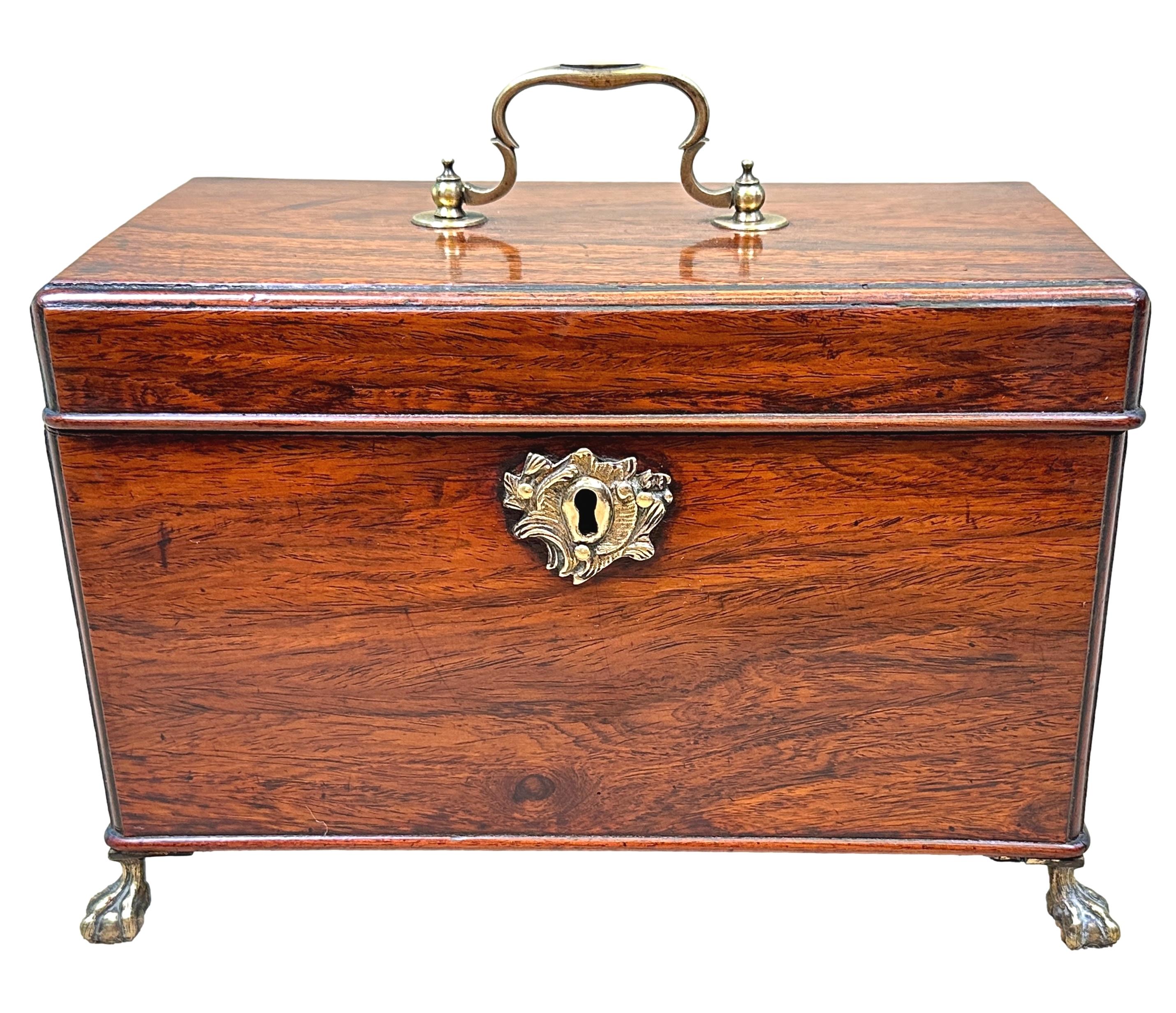 18th Century Padouk Wood Tea Caddy For Sale 6