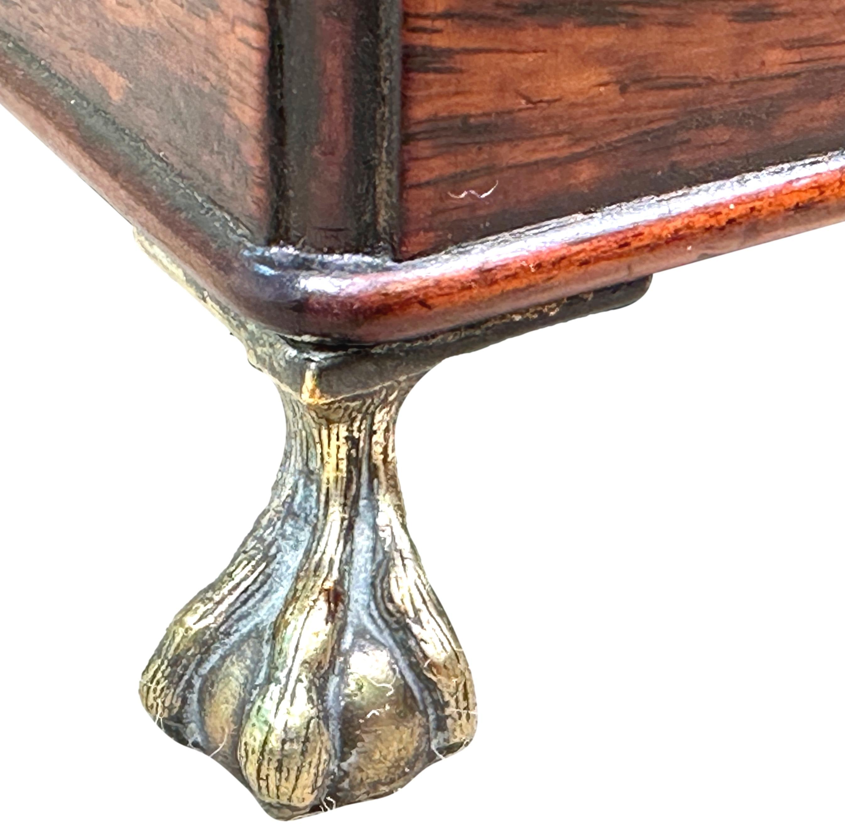 English 18th Century Padouk Wood Tea Caddy For Sale
