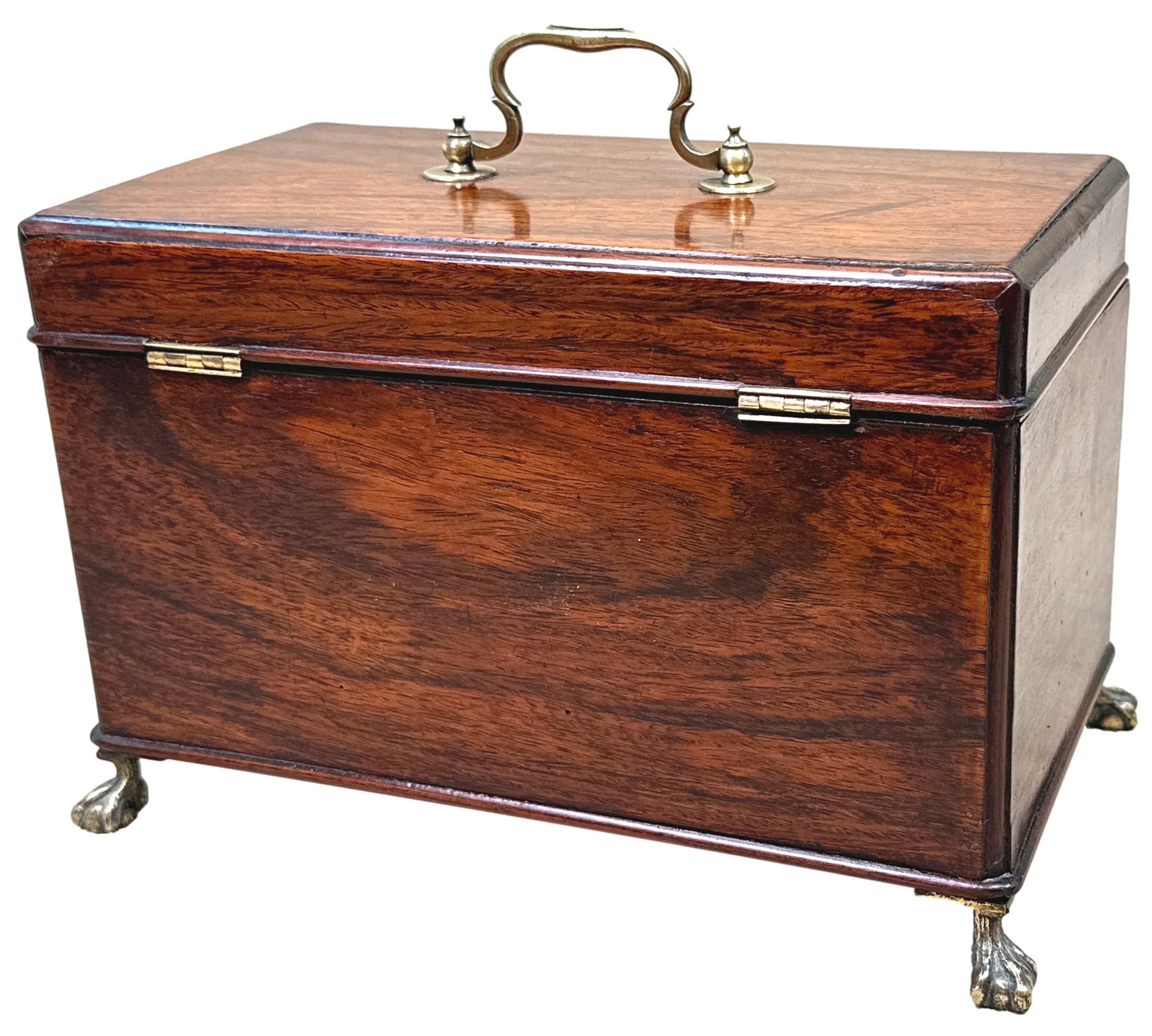 18th Century Padouk Wood Tea Caddy For Sale 3