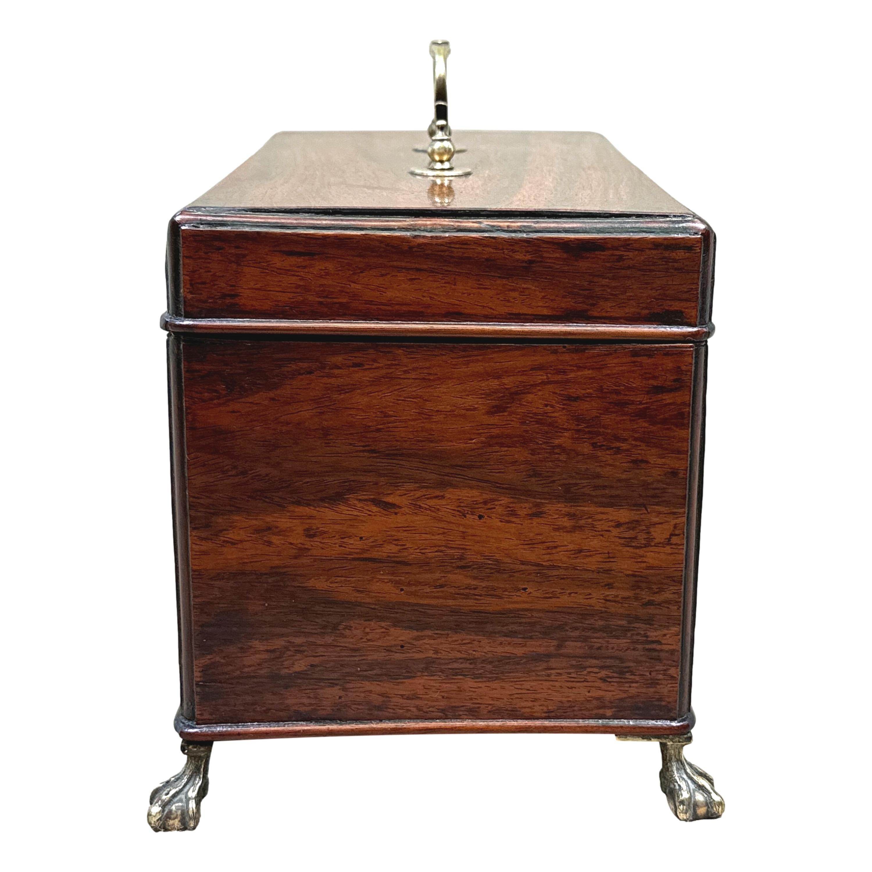 18th Century Padouk Wood Tea Caddy For Sale 4