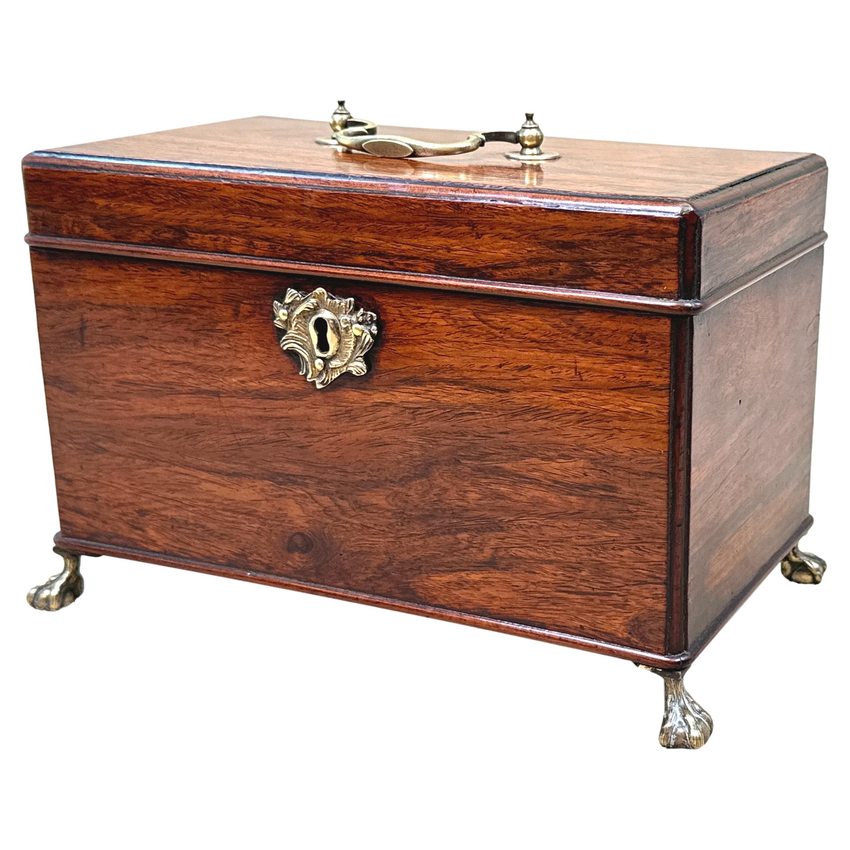 18th Century Padouk Wood Tea Caddy