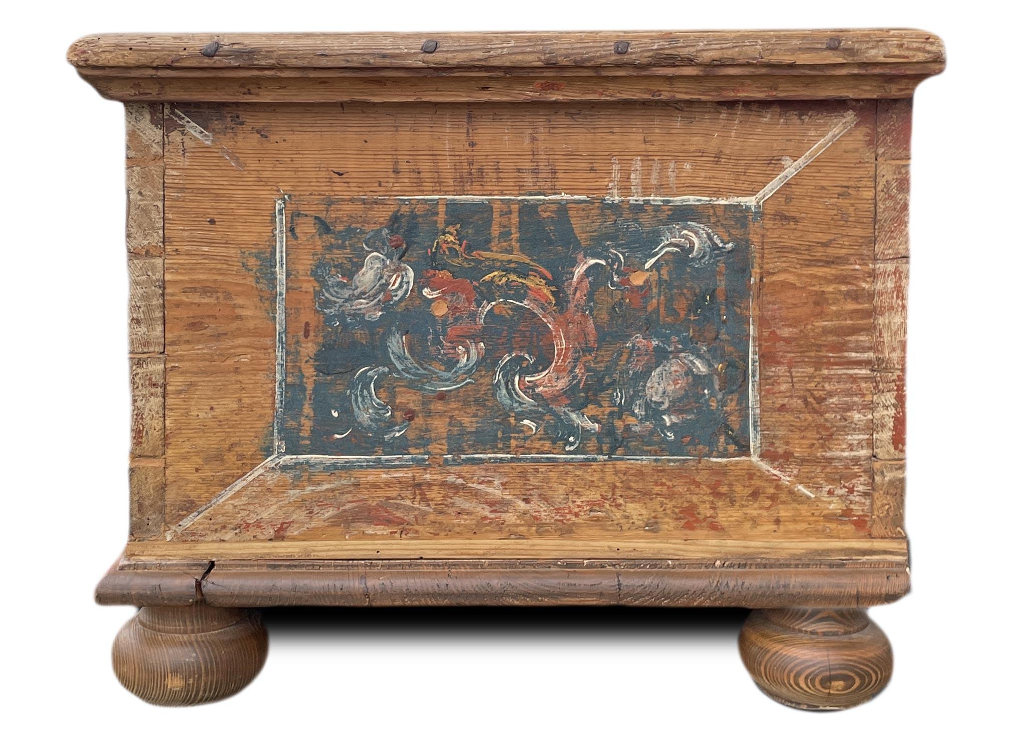 Austrian 18th Century Painted Alpine Chest