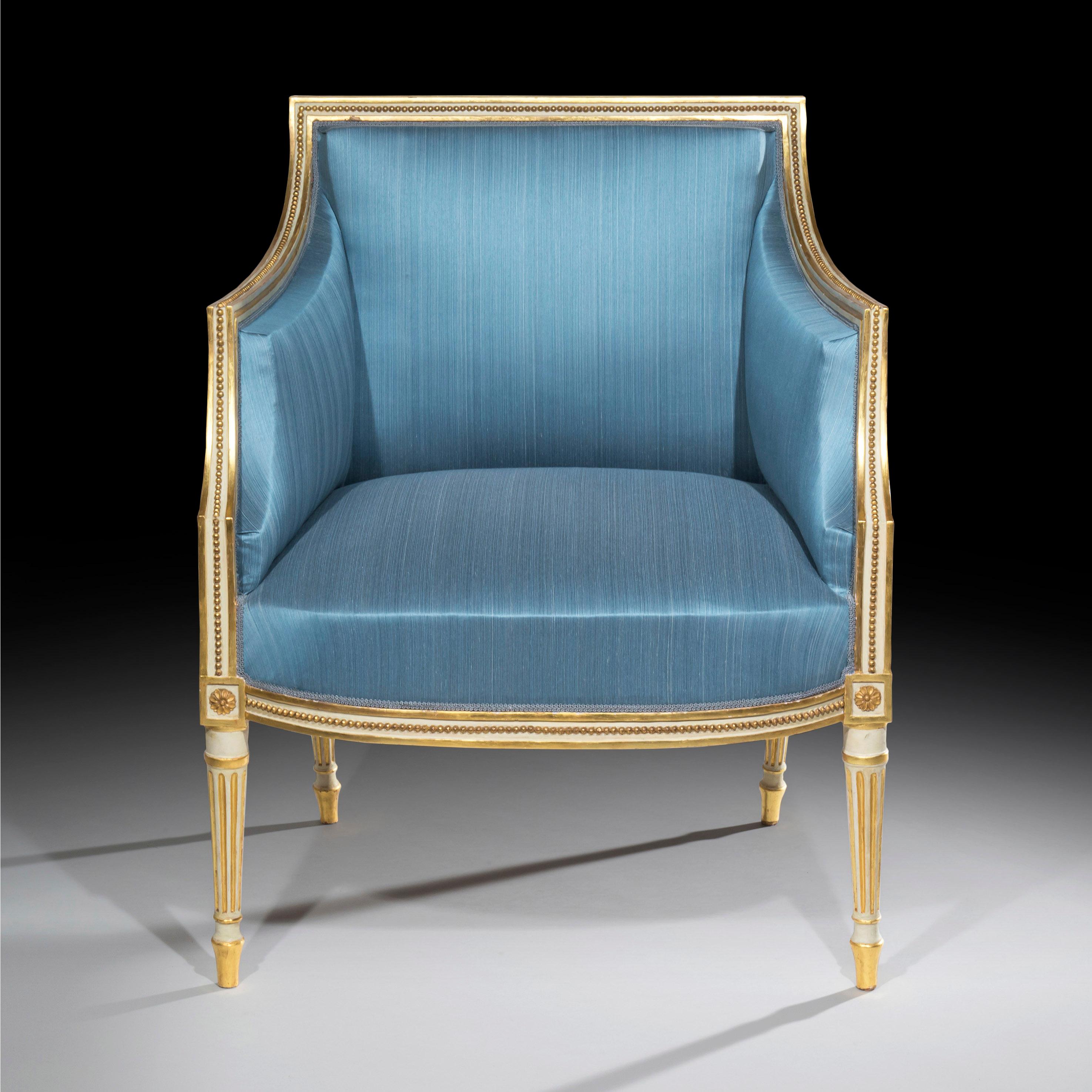 18th Century Painted and Gilded Armchairs In Good Condition In Richmond, London