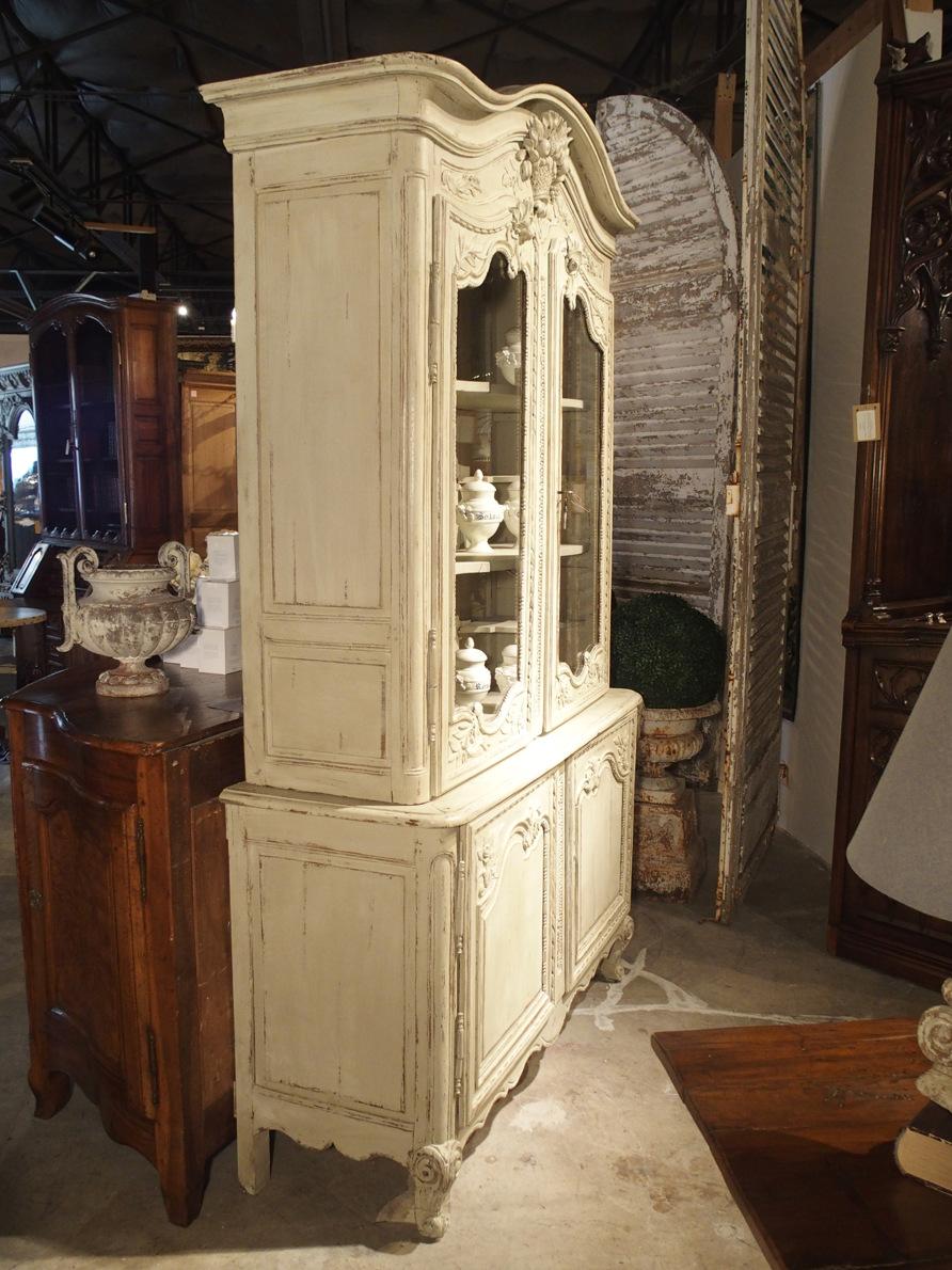 18th Century Painted Buffet Deux Corps from Normandy, France 5