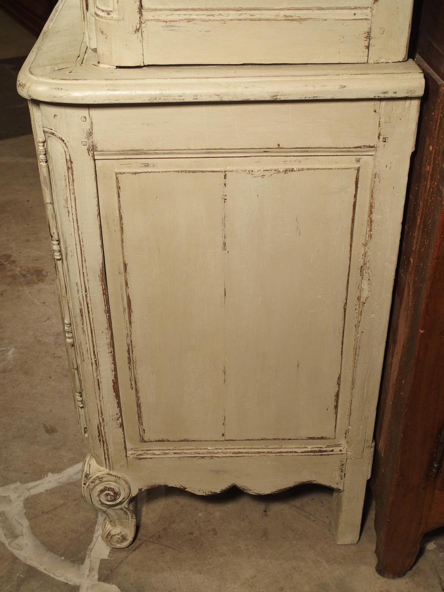 18th Century Painted Buffet Deux Corps from Normandy, France 10