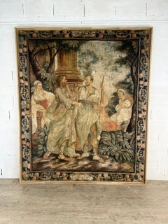 18th Century Painted Canvas, Rachel and Leah – Provence, France