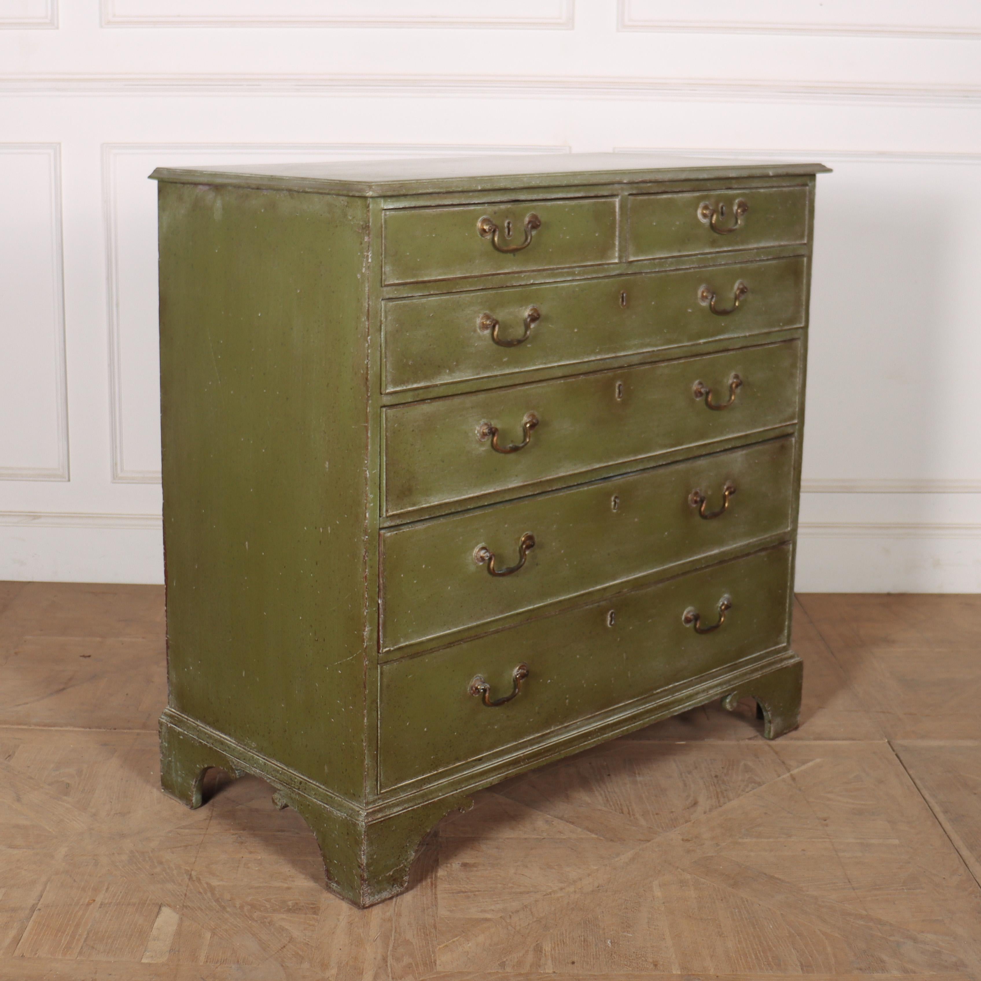 18th Century and Earlier 18th Century Painted Chest of Drawers For Sale