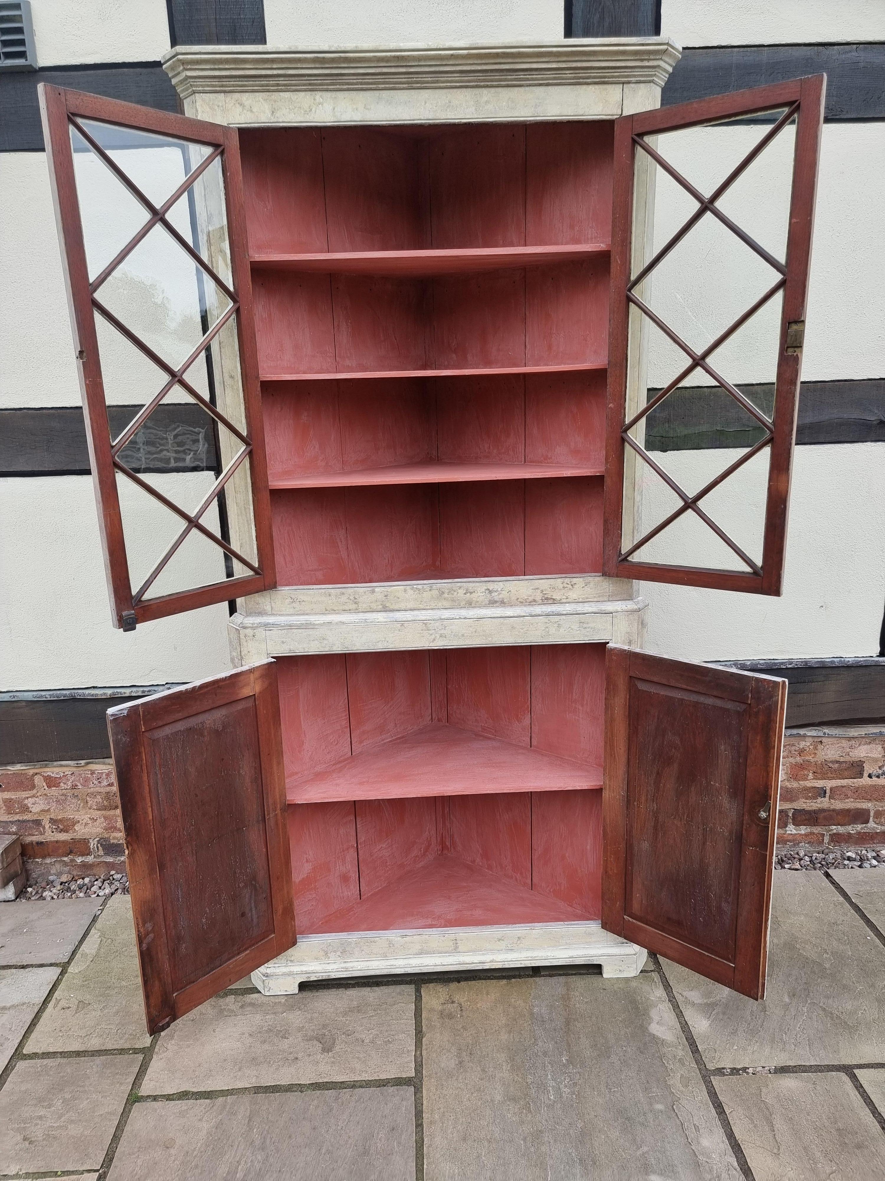 Bemalter Schrank, 18. Jahrhundert, um 1790, Englisch im Angebot 6