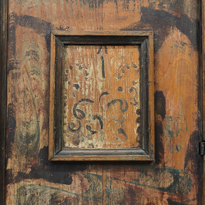 Cabinet de mariage d'art populaire peint du 18e siècle en vente 6