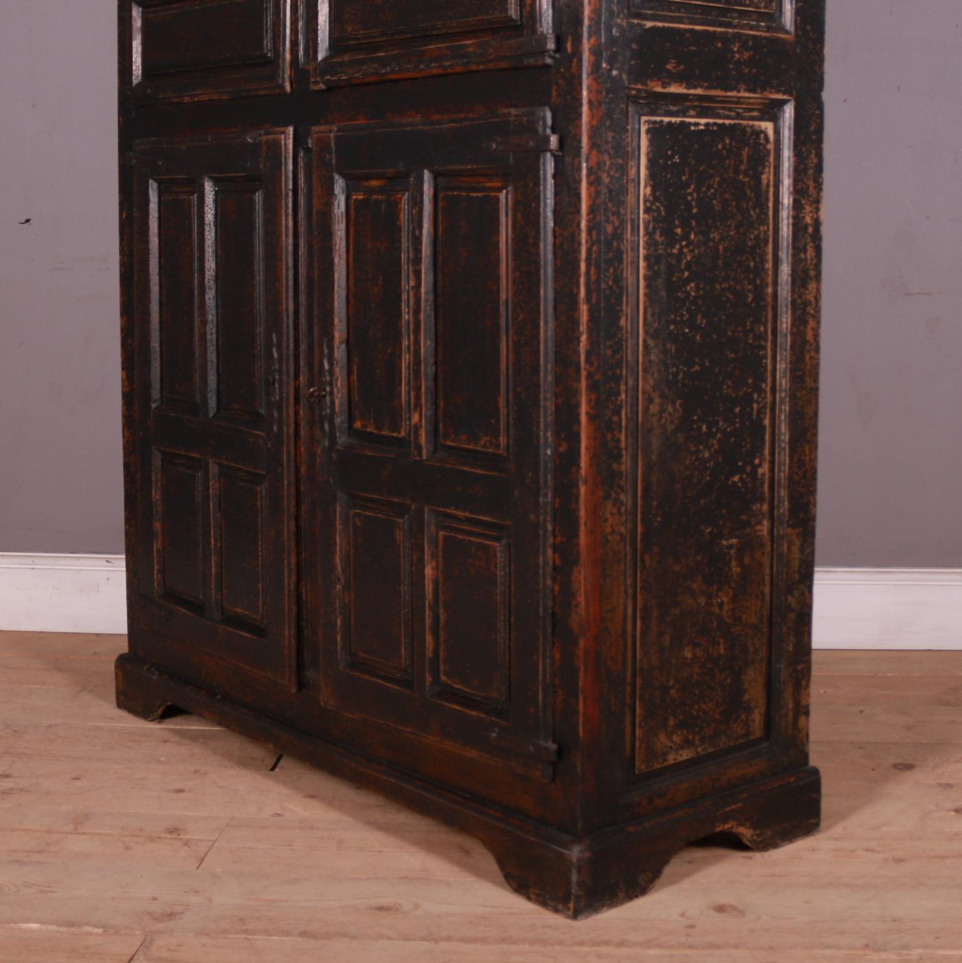 18th Century Painted Food Cupboard For Sale 4
