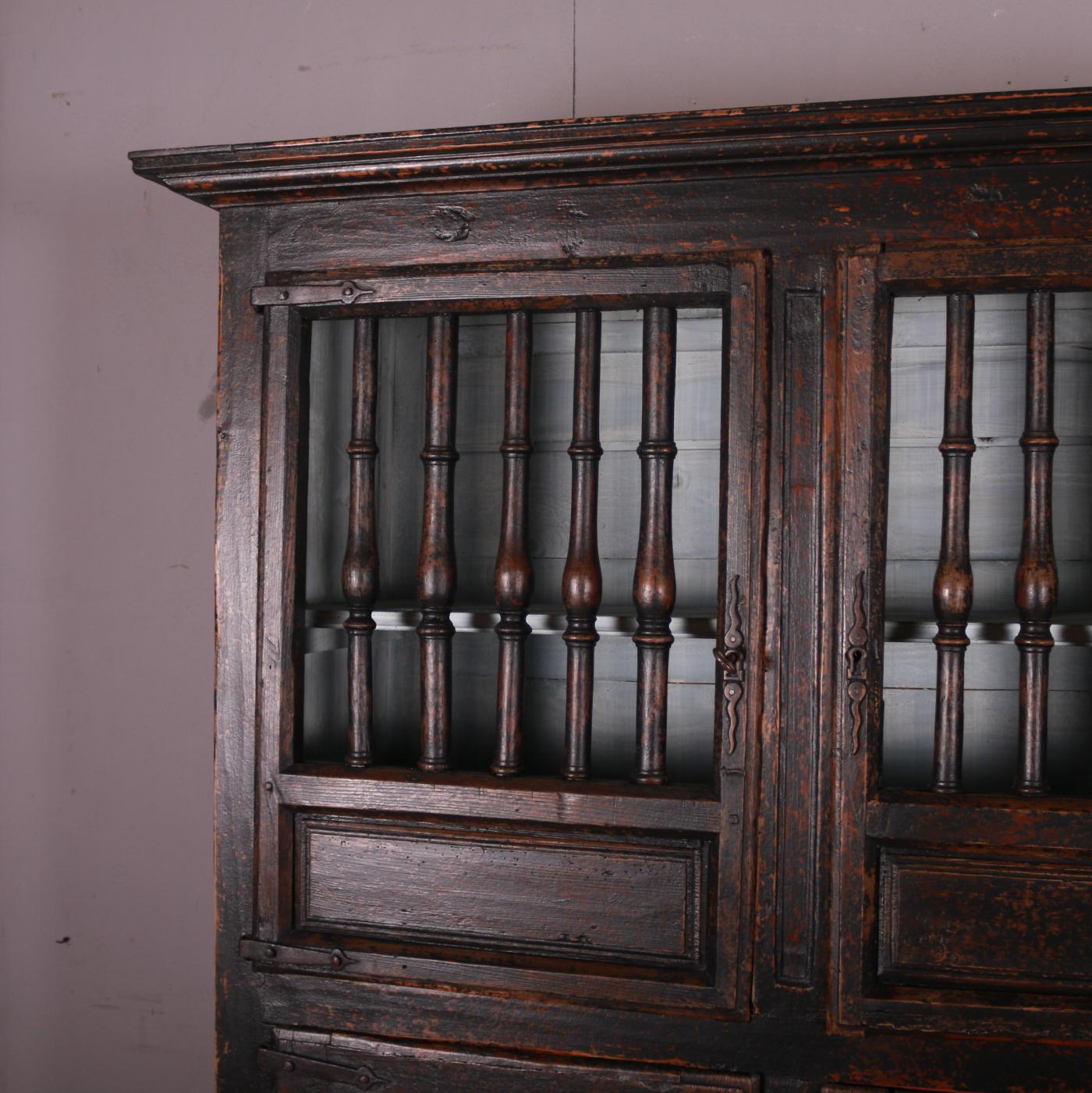 18th Century Painted Food Cupboard In Good Condition For Sale In Leamington Spa, Warwickshire