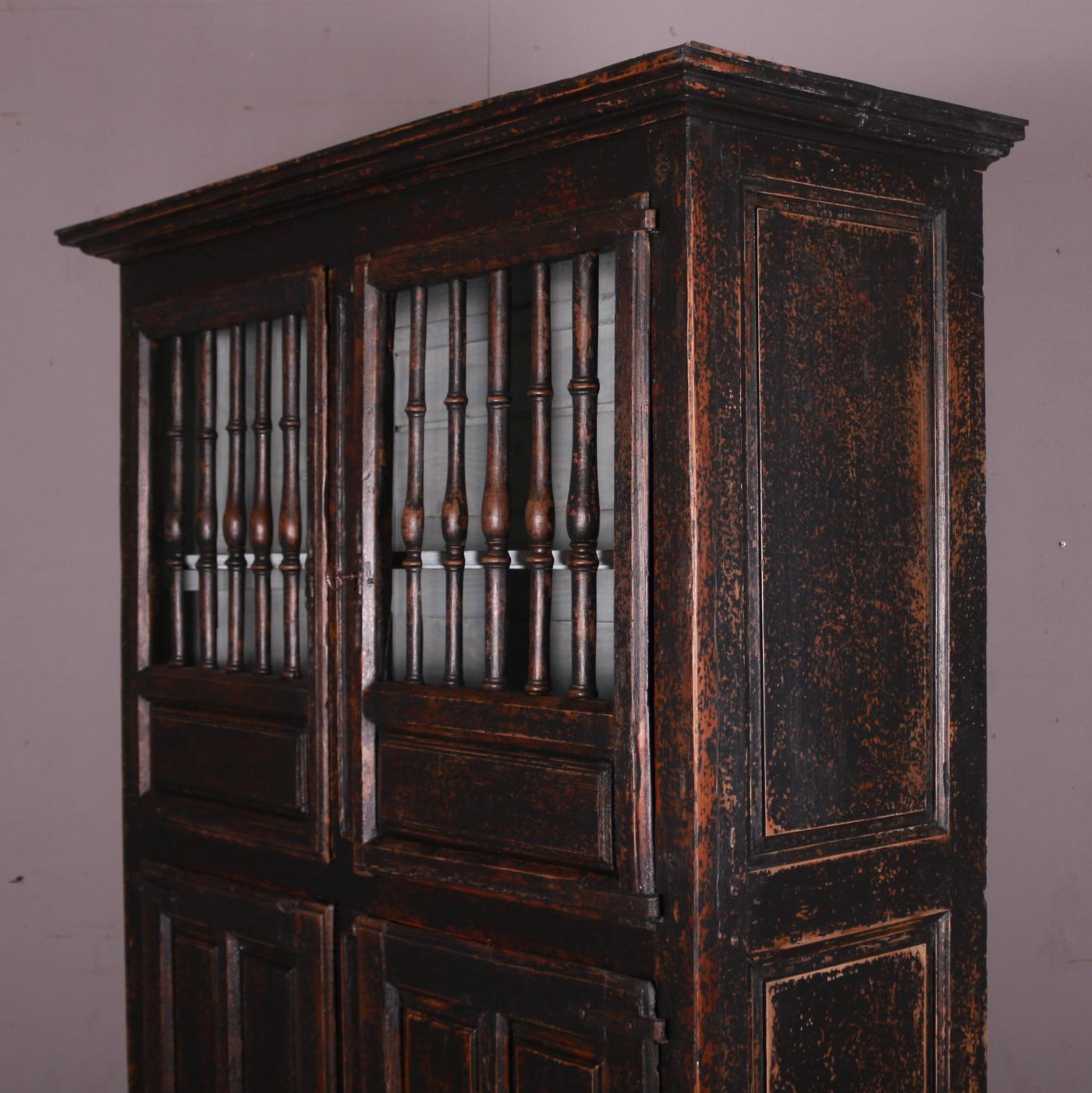 18th Century Painted Food Cupboard For Sale 3