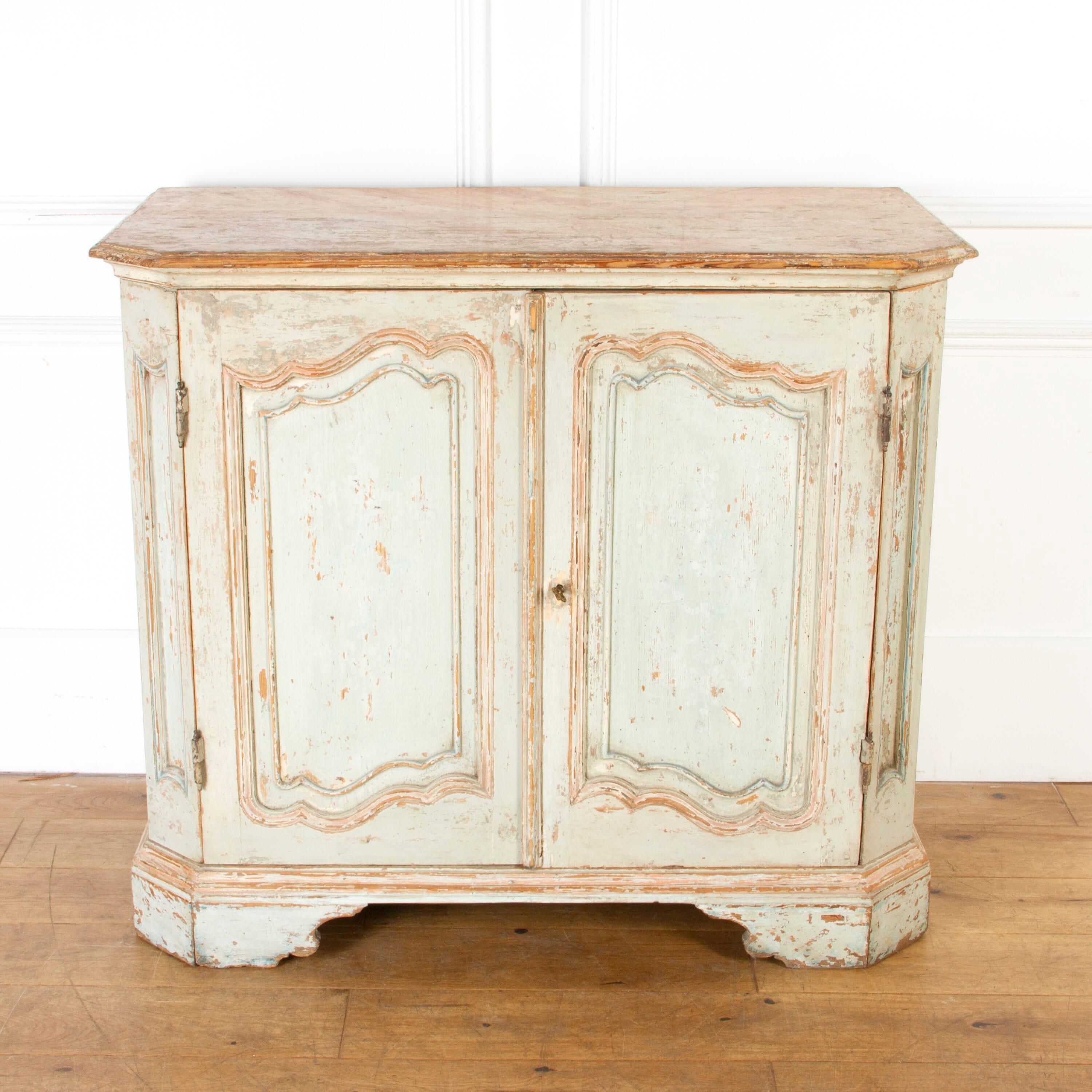 French Provincial 18th Century Painted French Buffet For Sale