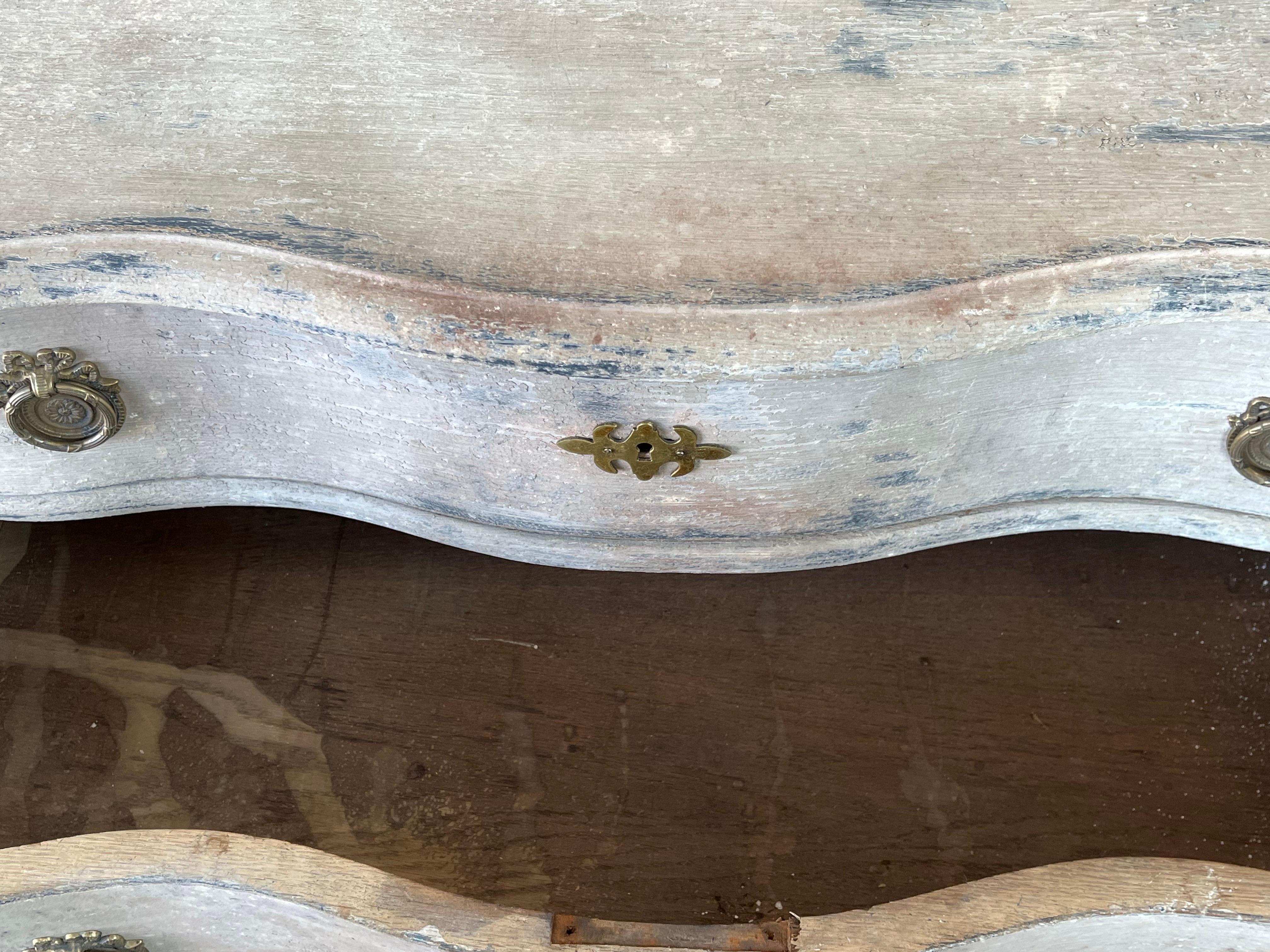 Cassettone Gustavo dipinto del XVIII secolo / Commode / Cassettiera in vendita 11