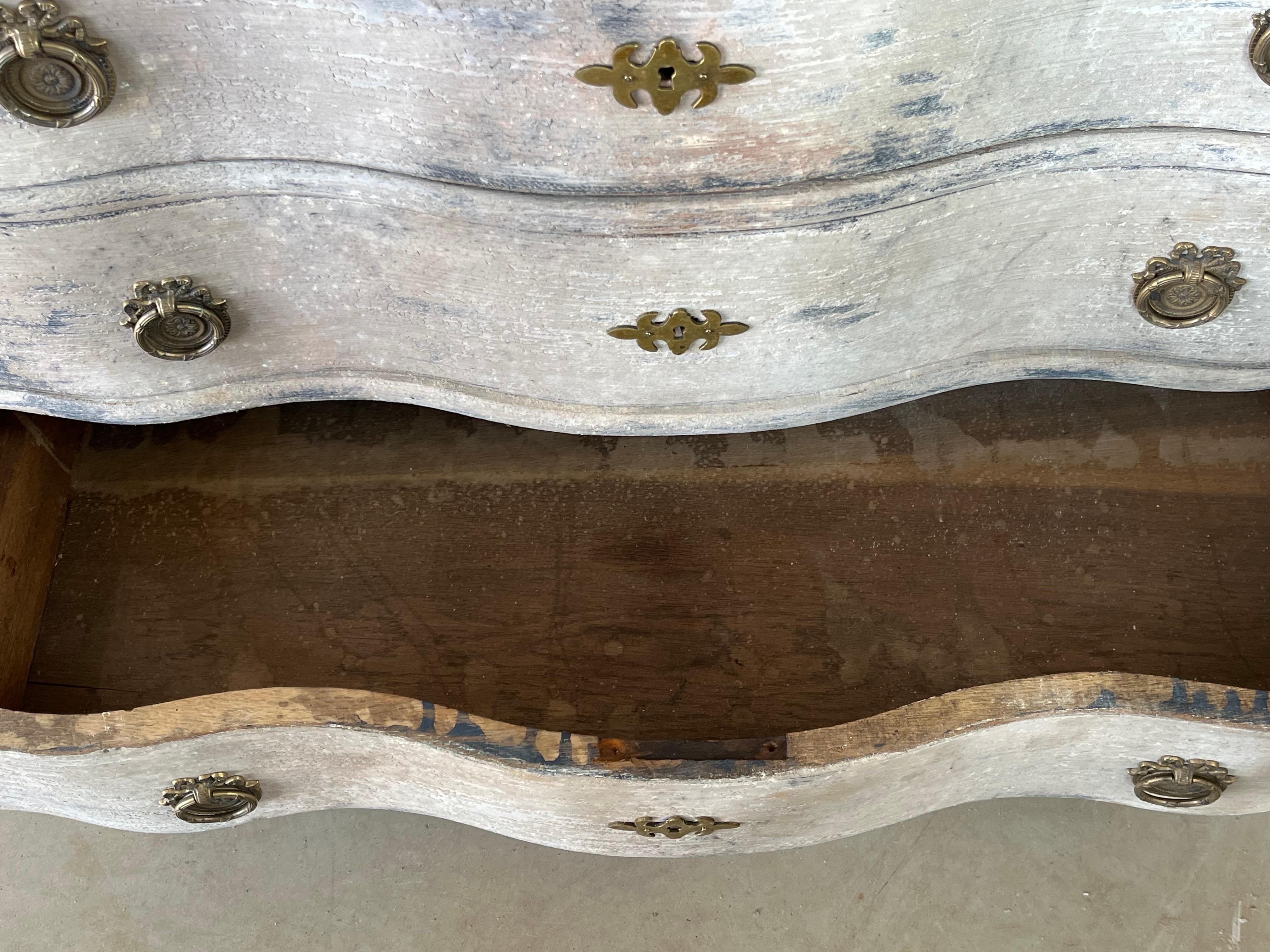 Cassettone Gustavo dipinto del XVIII secolo / Commode / Cassettiera in vendita 12