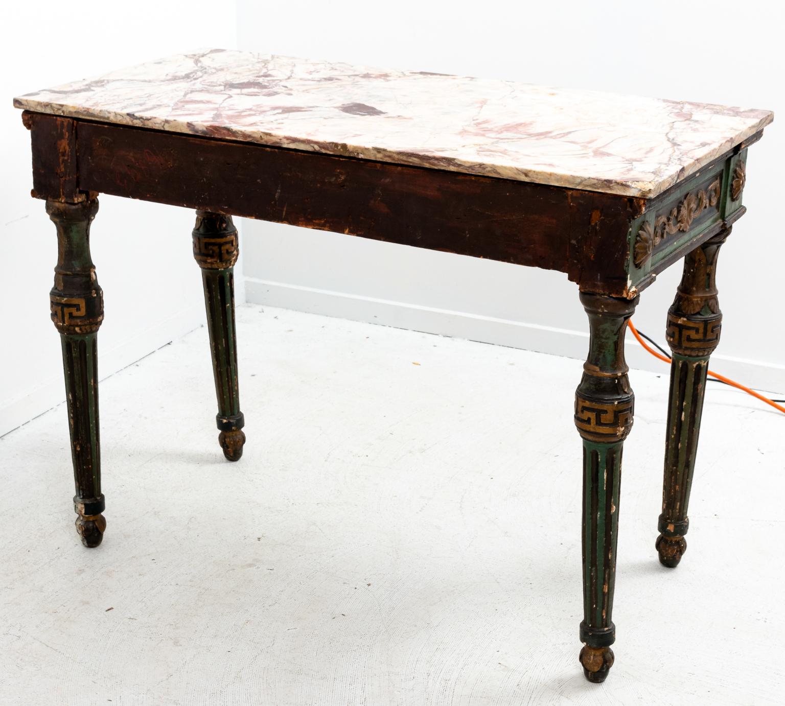 18th Century Painted Italian Console Table 4