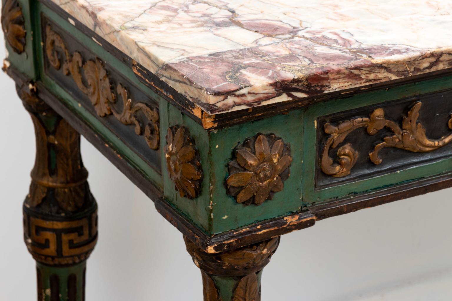 Late 18th Century 18th Century Painted Italian Console Table